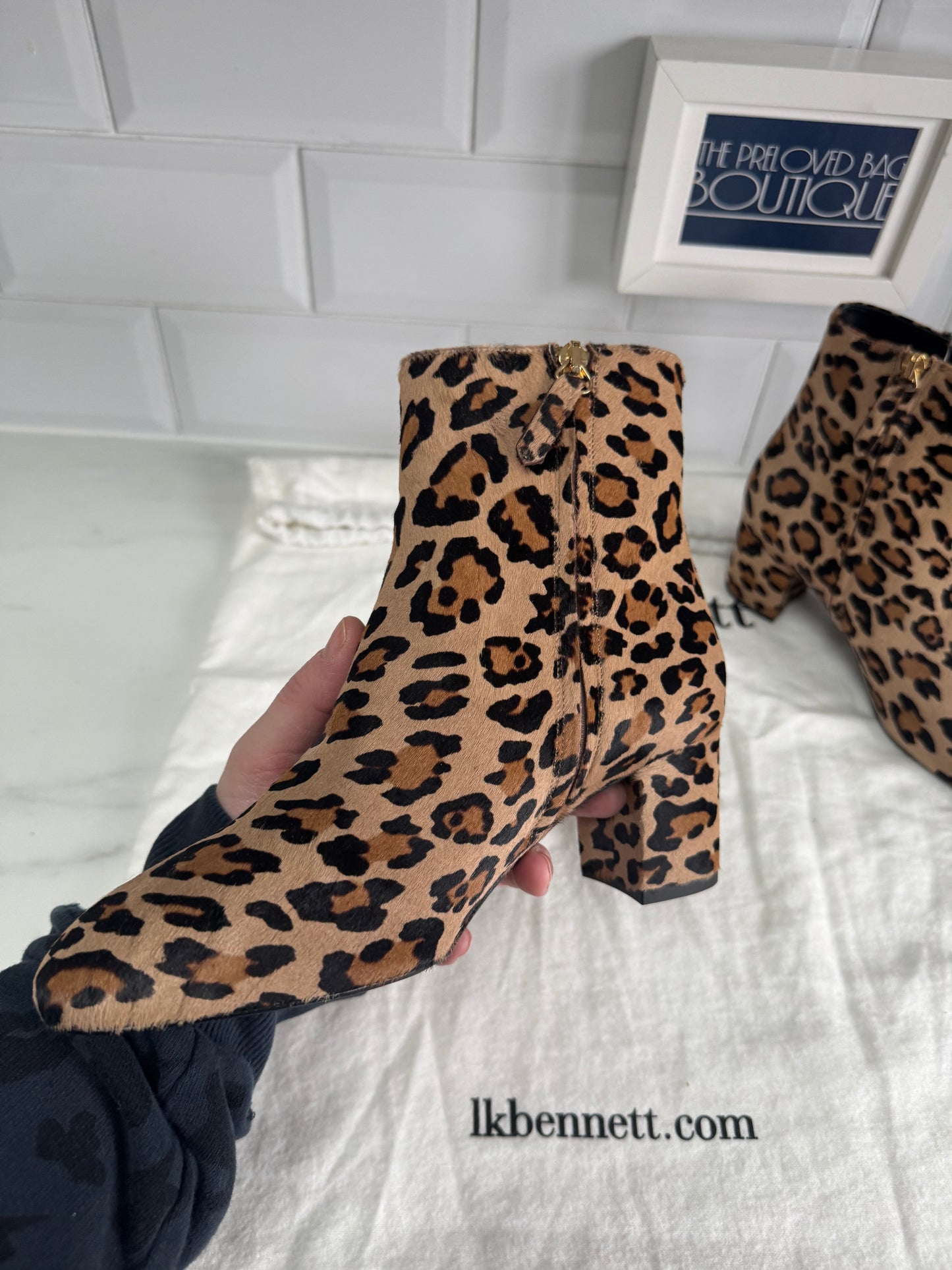 LK Bennett Simi Ankle Boots - Leopard Print