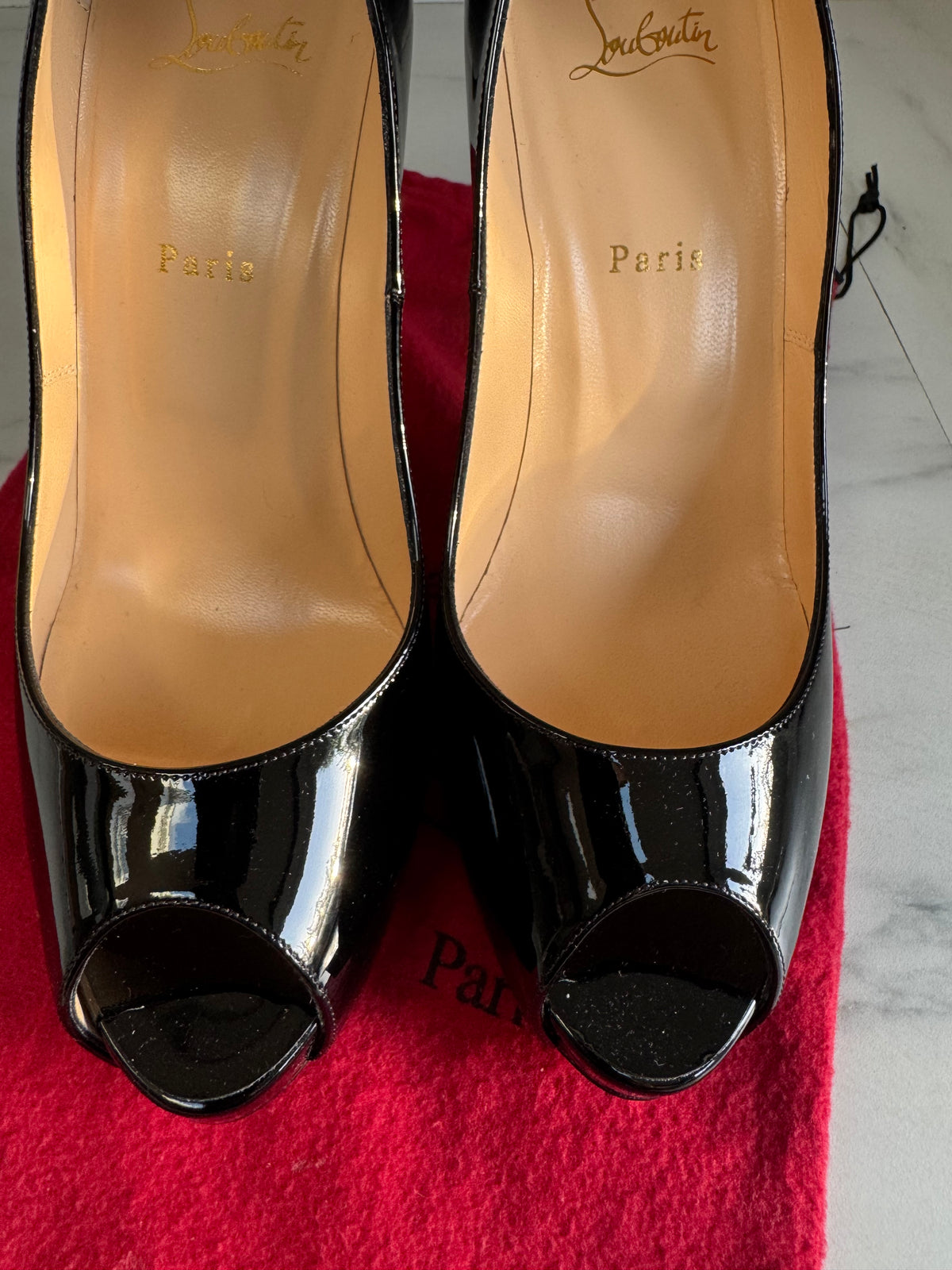 Christian Louboutin New Very Privé 120mm Open Toe Pumps - Black