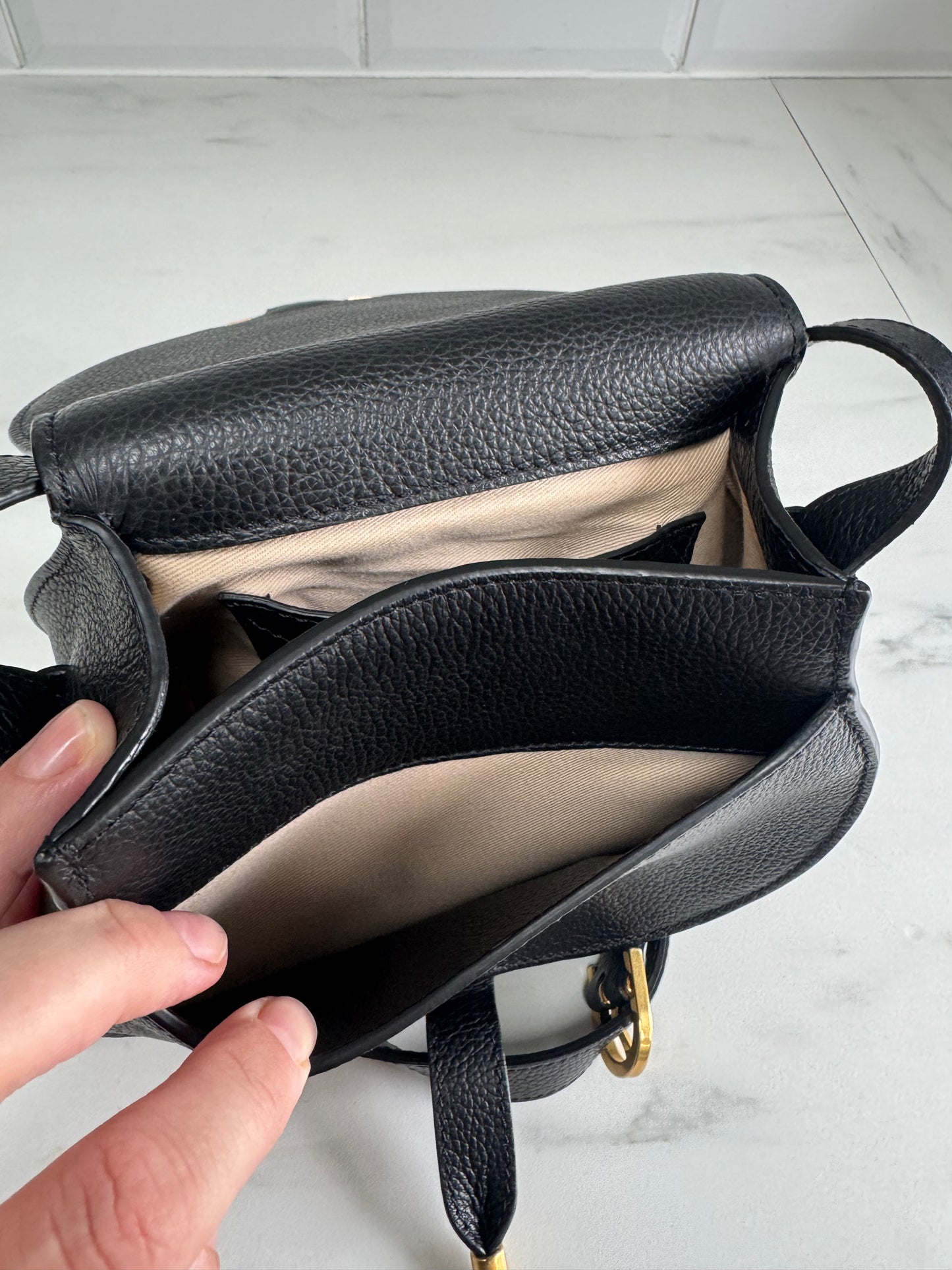Chloé Small Marcie Saddle Bag - Black