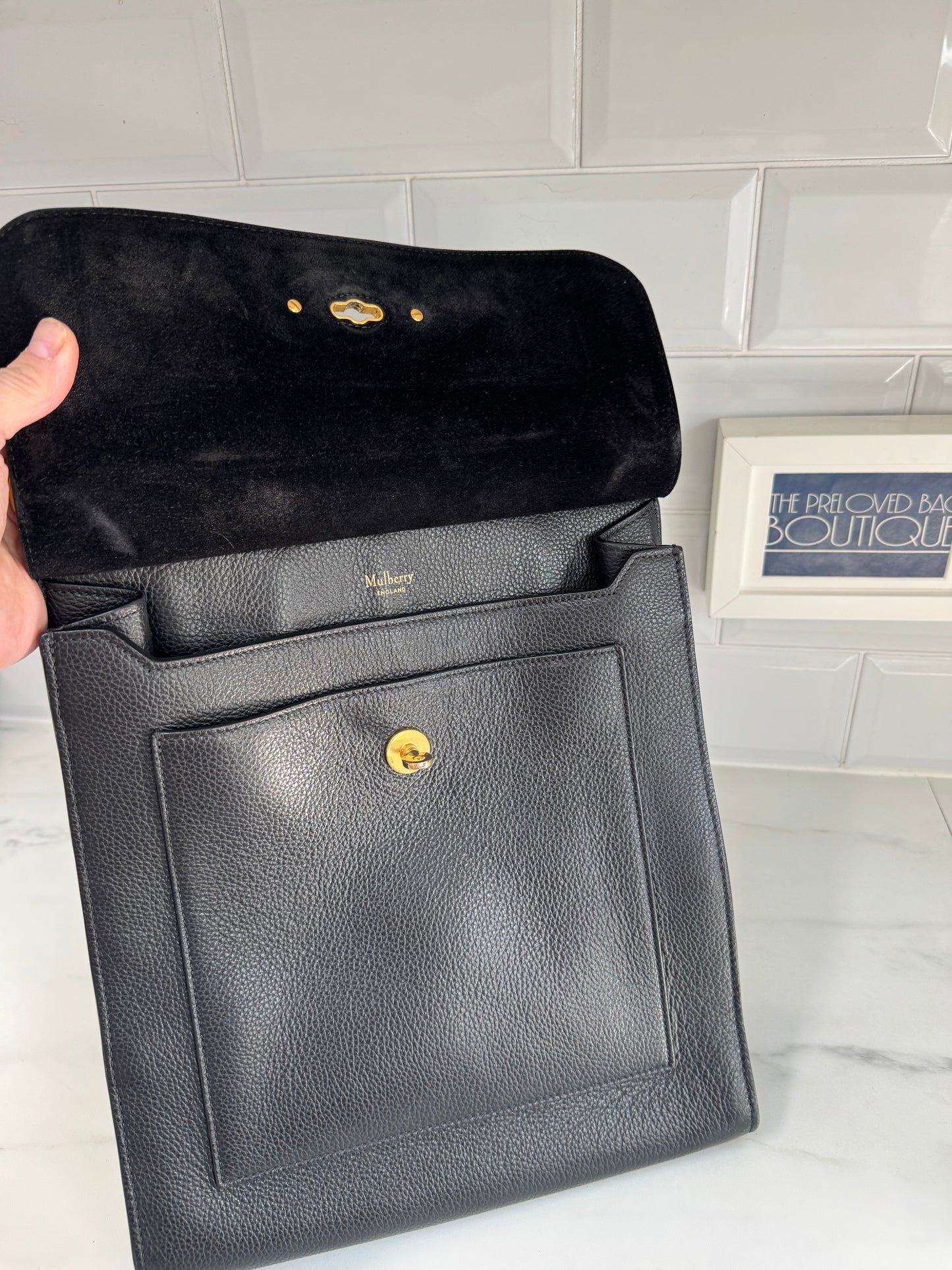 Mulberry Large Antony Messenger - Black