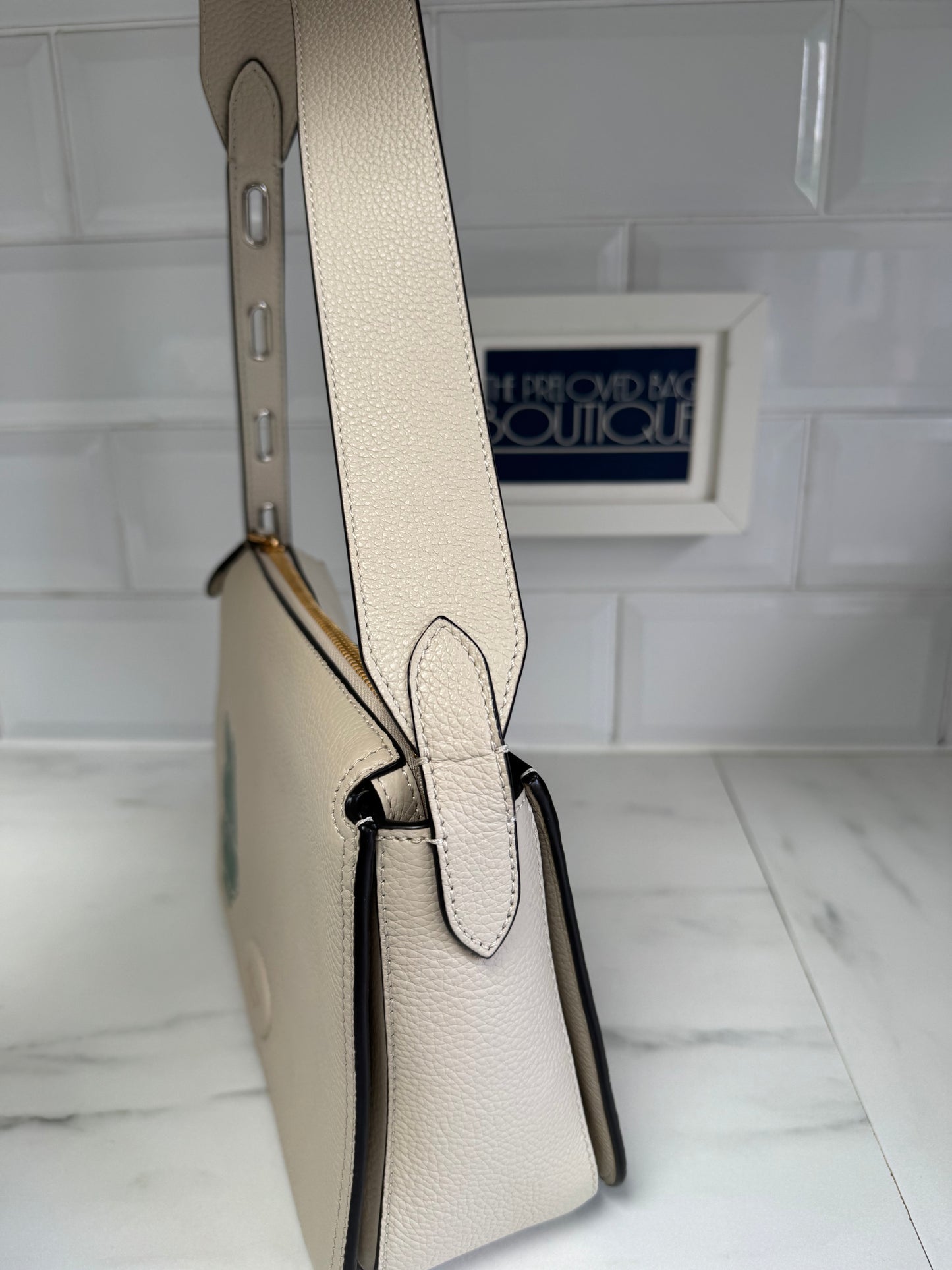 Mulberry Limited Edition “Miffy” Billie Shoulder Bag - Chalk & Green