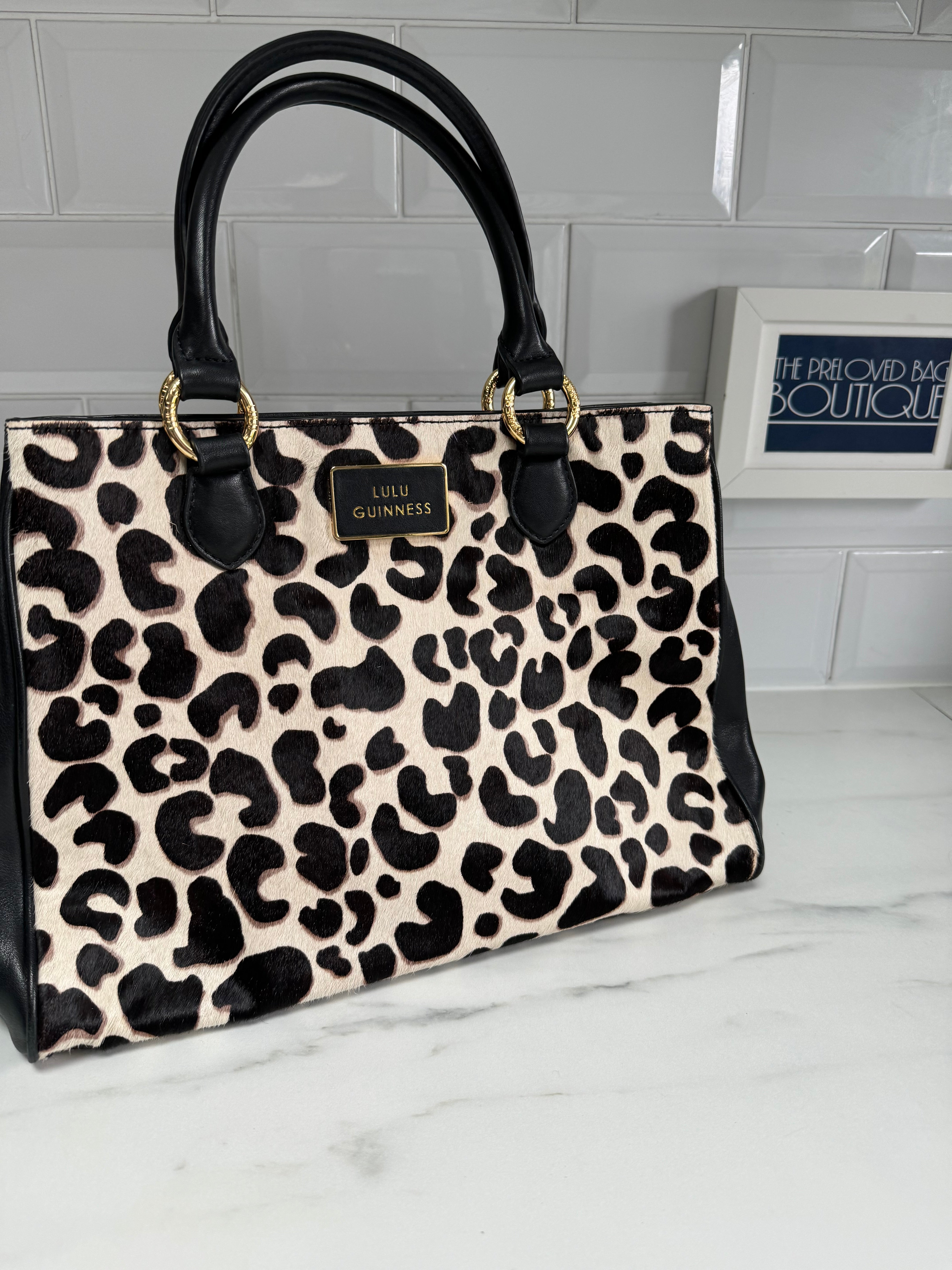 Lulu Guinness Black and white animal print