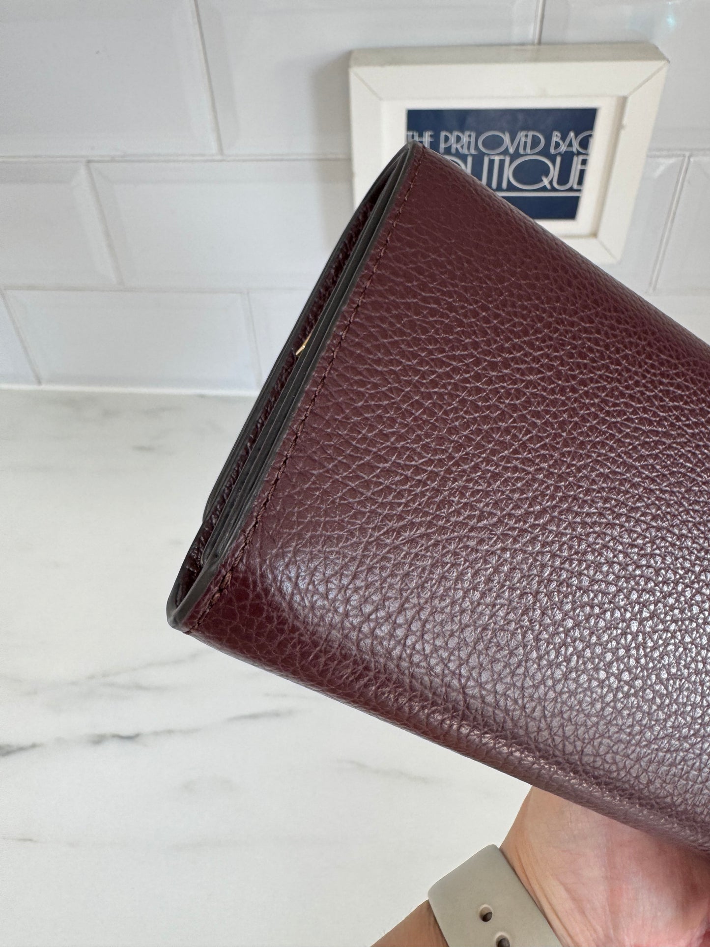 Mulberry Medium Continental French Purse - Oxblood