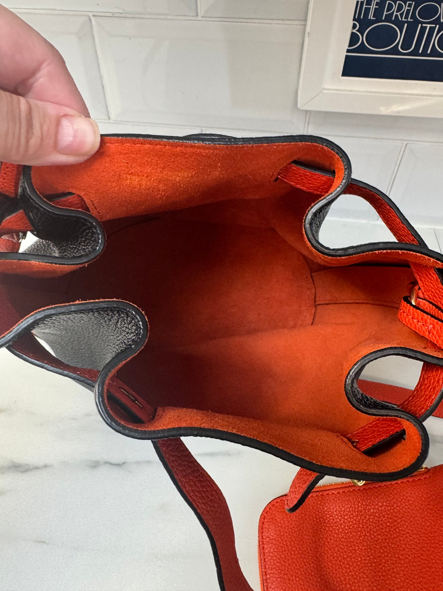 Mulberry Abbey Bag - Black and Orange