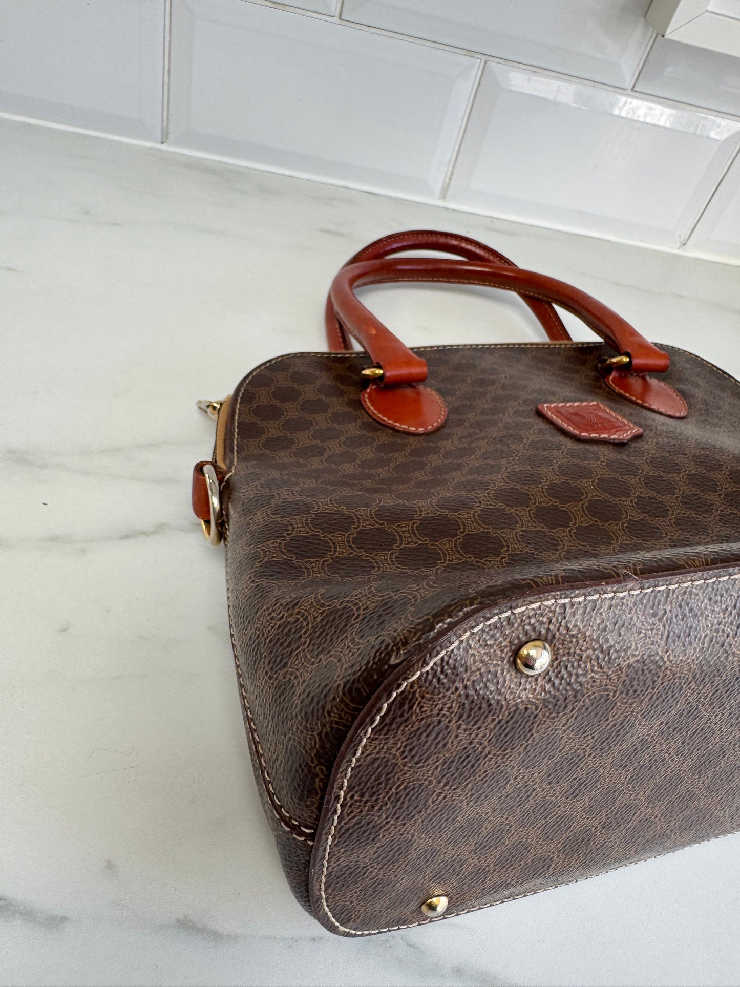 Celine Macadam Dome Bag - Monogram Brown