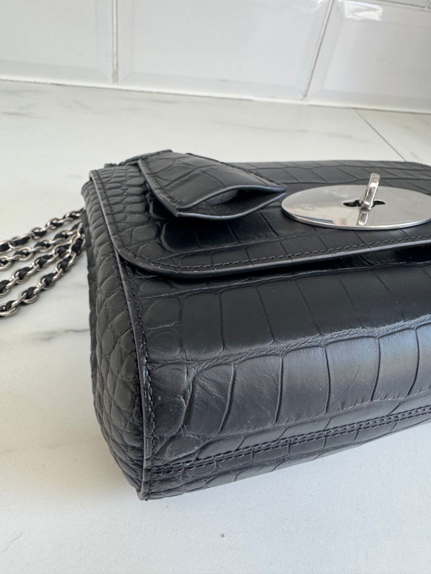 Mulberry Regular Lily -Black Croc