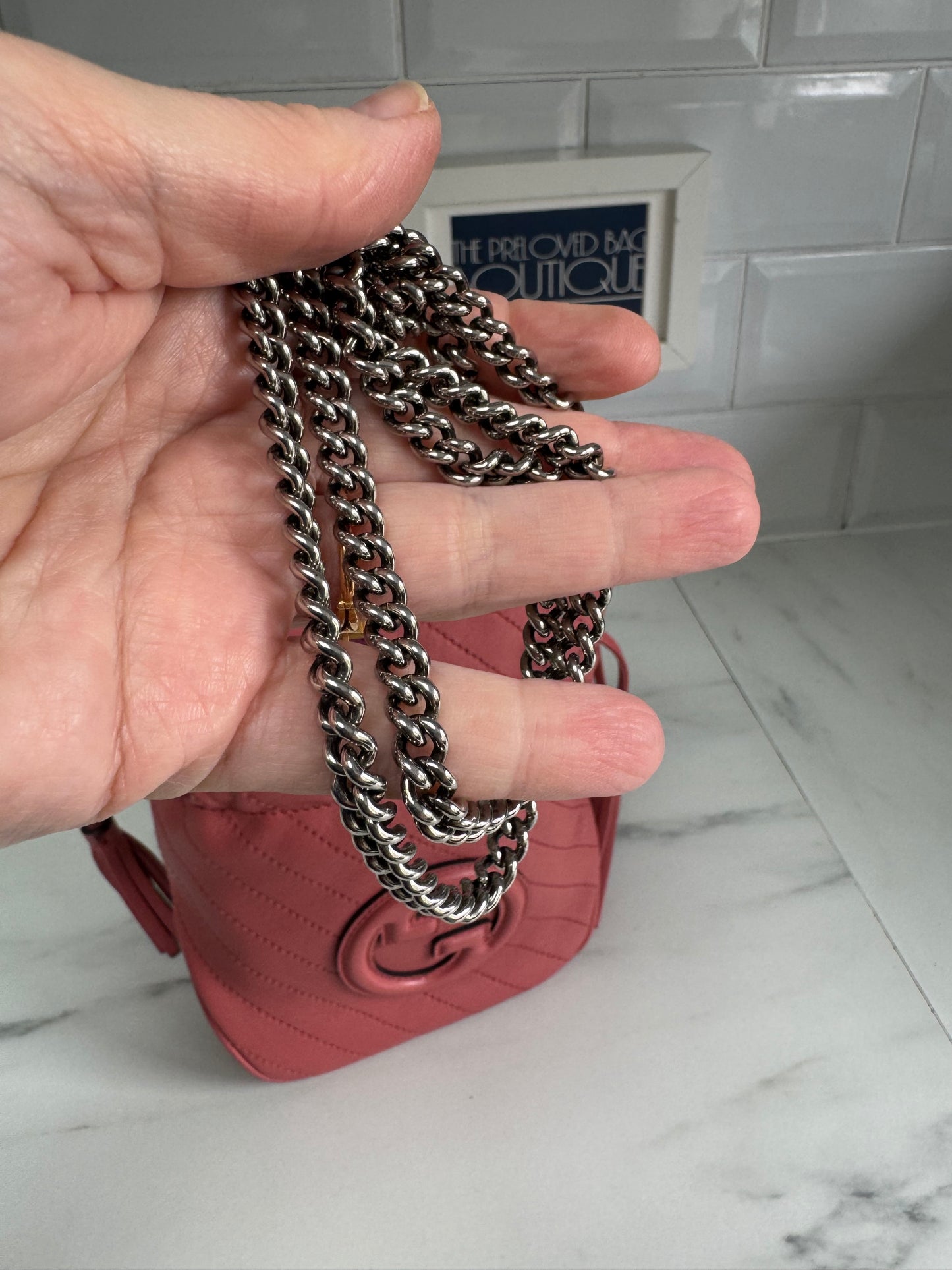 Gucci Blondie Mini Bucket Bag - Coral Pink