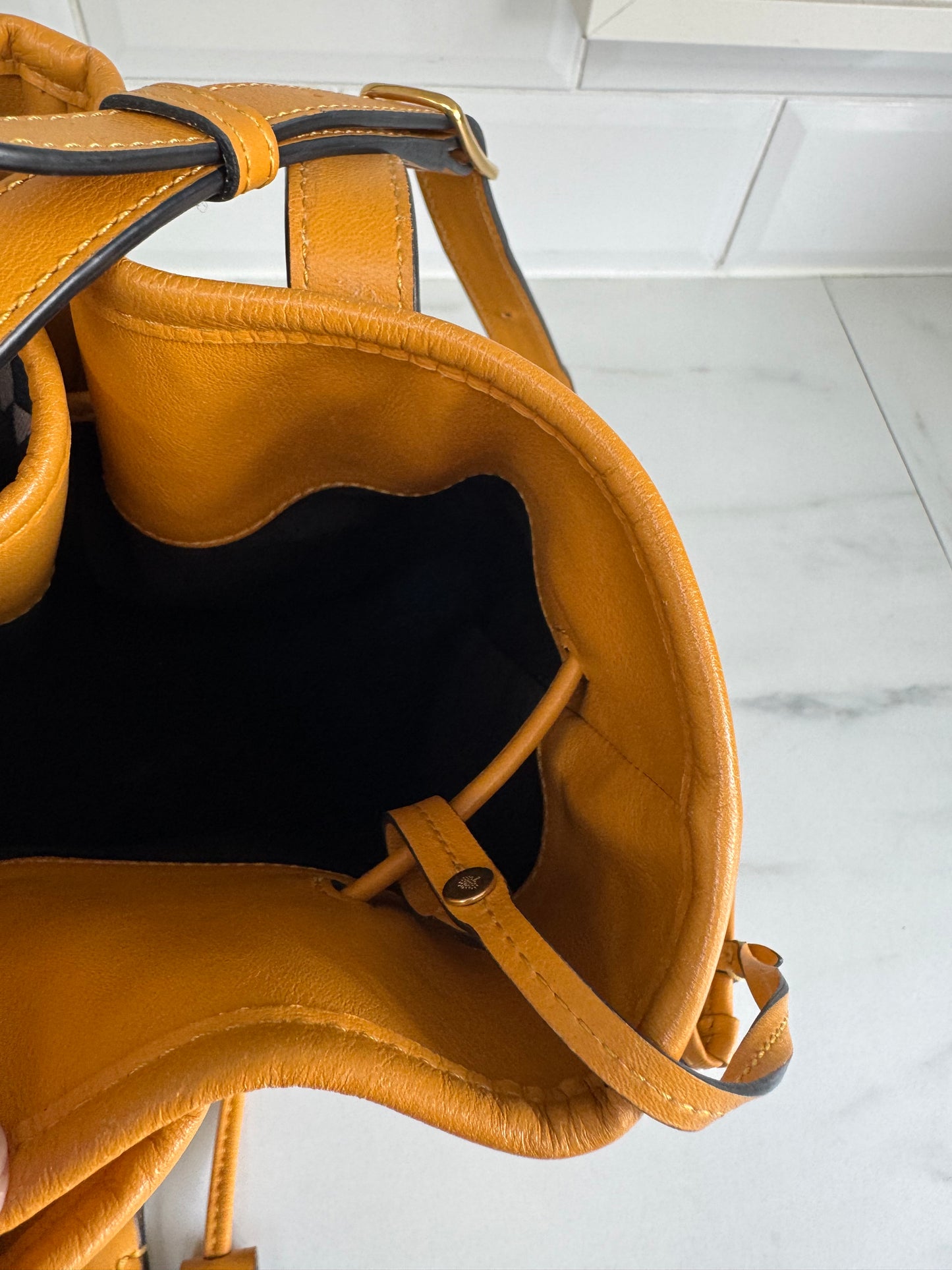 Mulberry Small Millie Tote - Deep Amber & Monogram