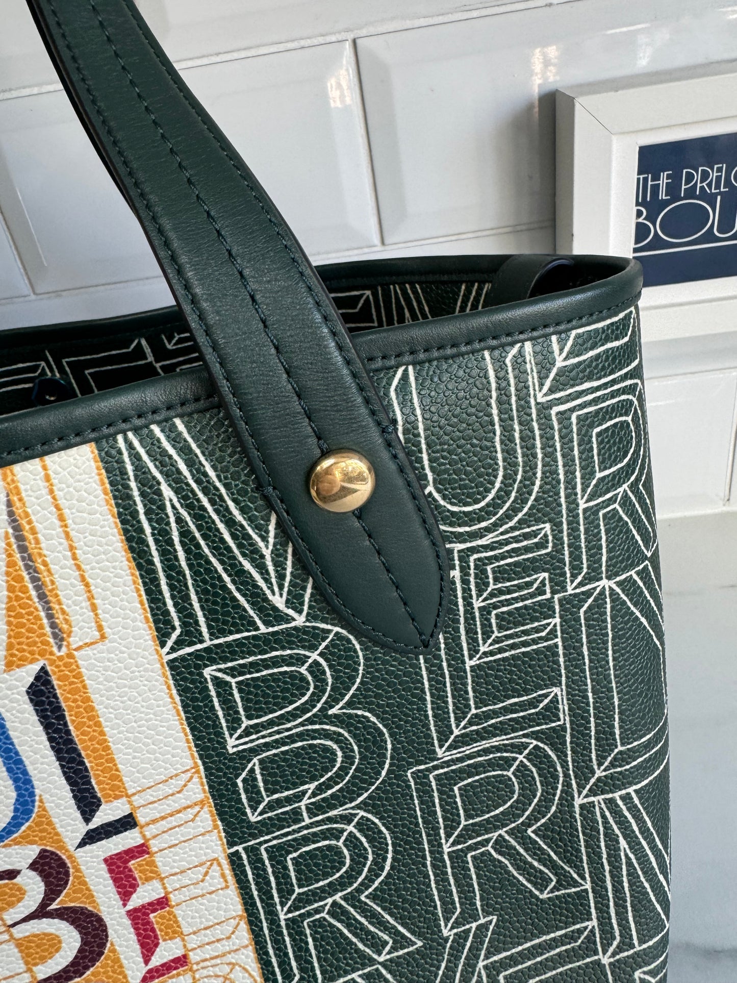 Mulberry Eco Scotchgrain Typography Tote - Multicolour