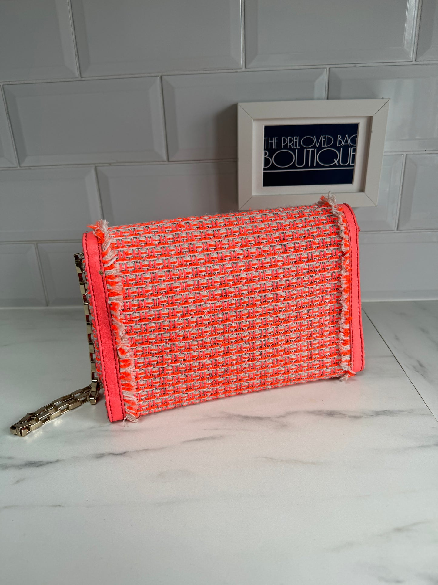 Kate Spade Tweed Shoulder Bag - Orange