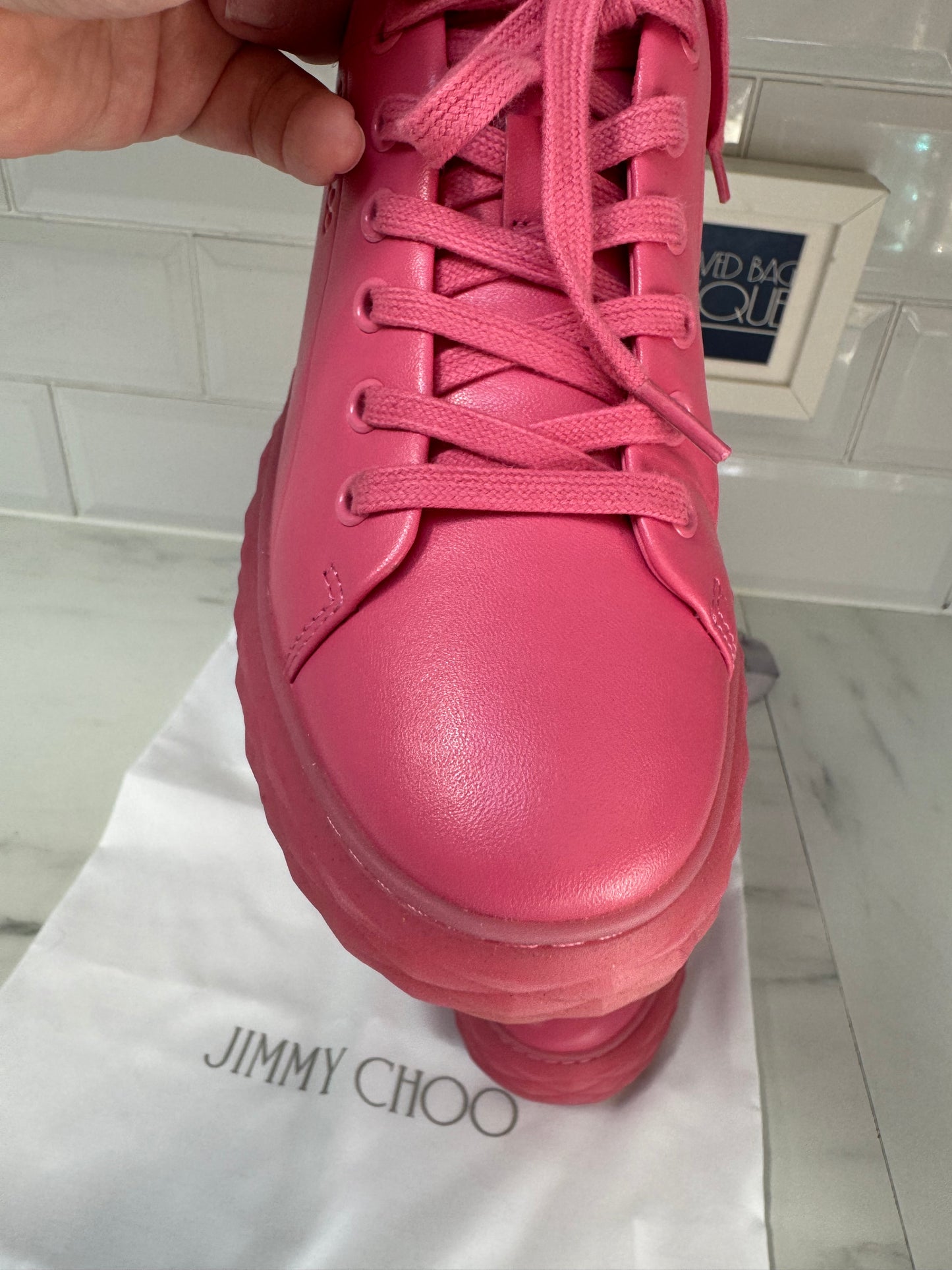 Jimmy Choo Diamond Light Maxi Trainers - Candy Pink
