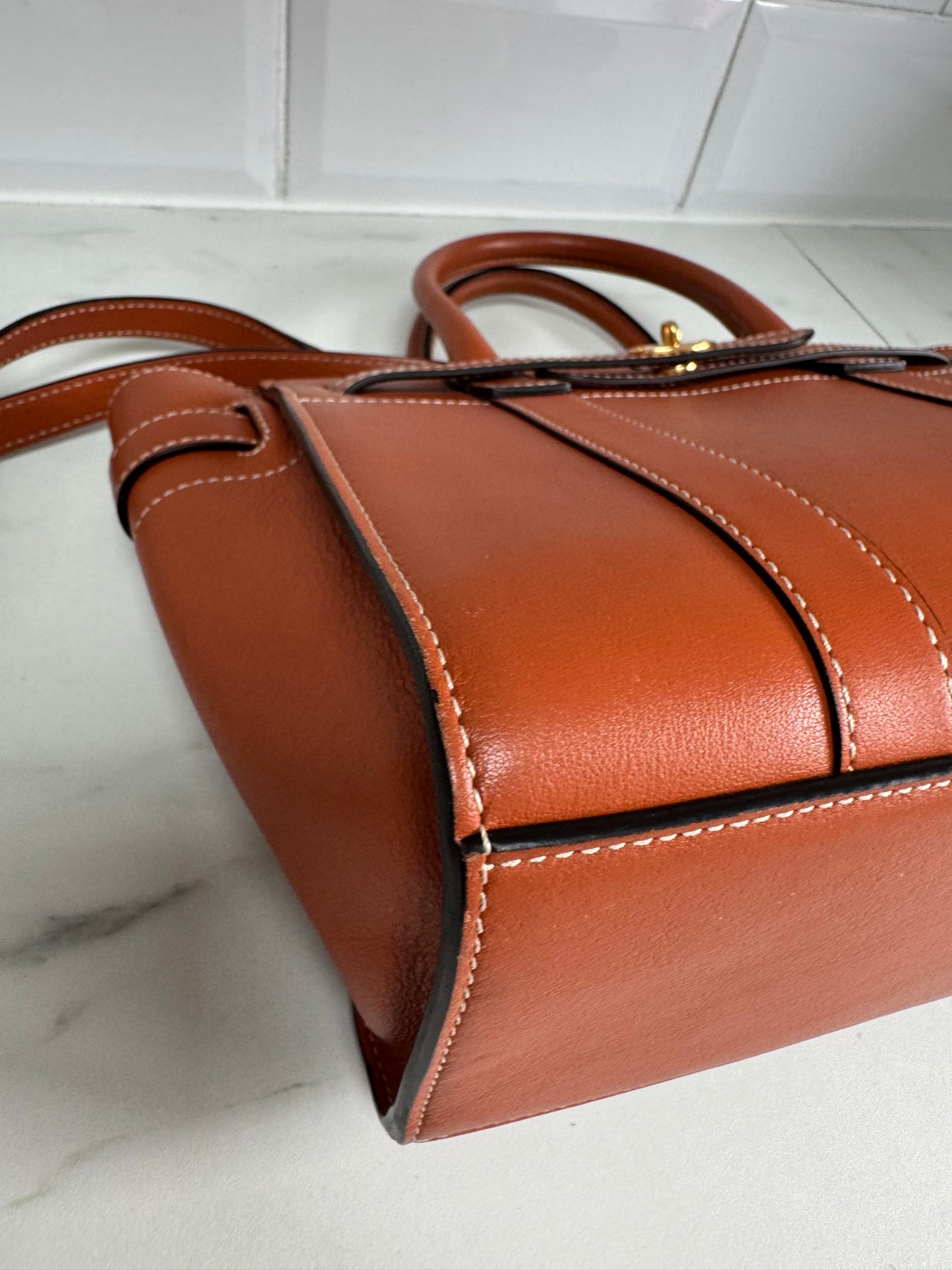 Mulberry Small Zipped Bayswater - Rust