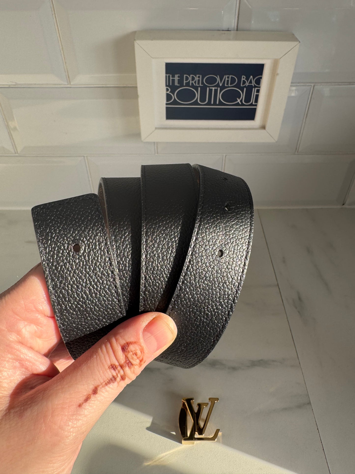 Louis Vuitton Initiales Belt - Black/Brown Monogram