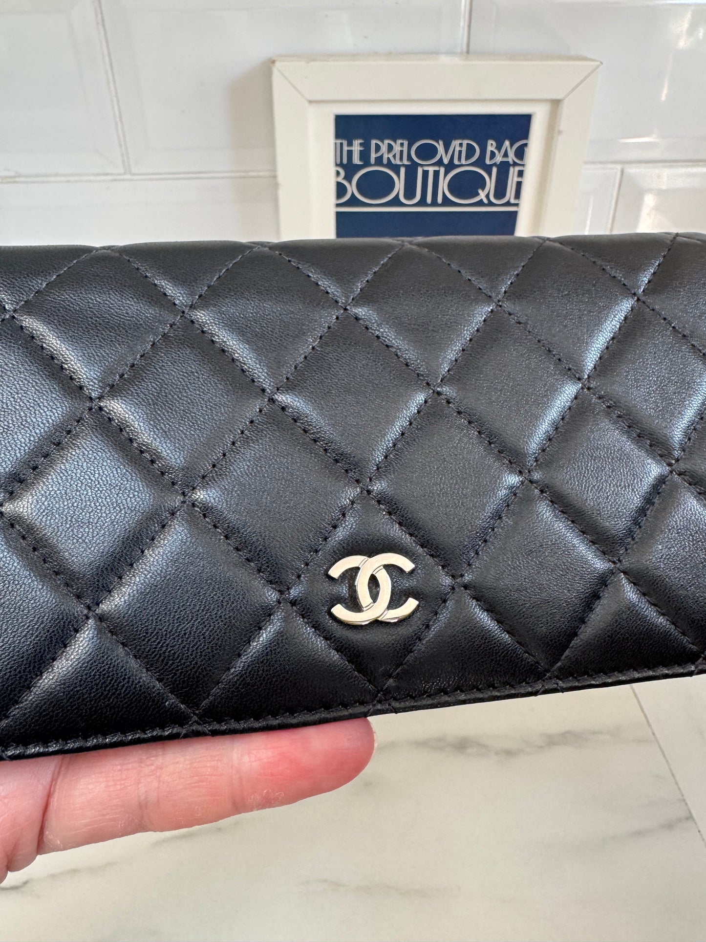 Chanel Quilted Wallet - Black