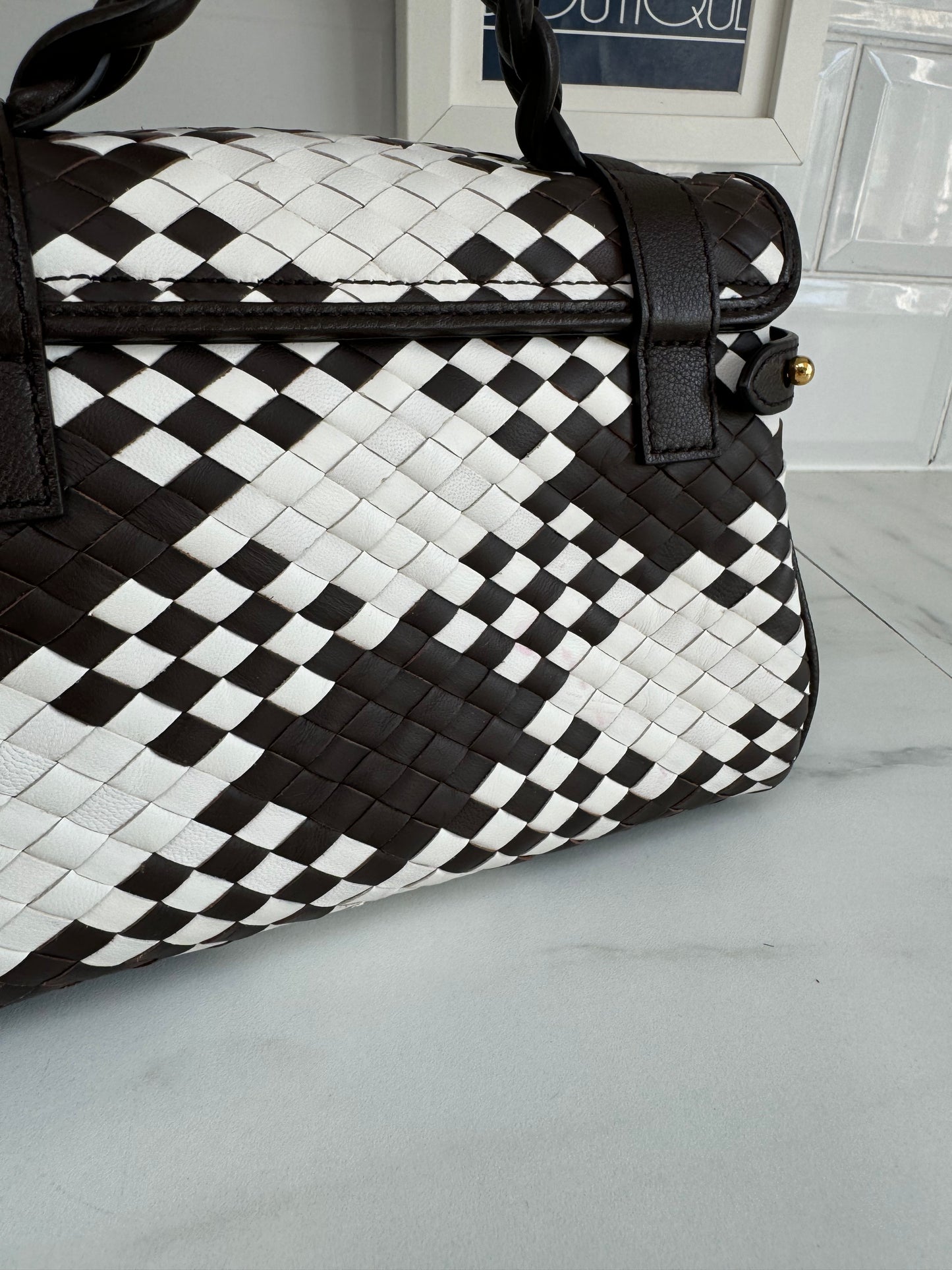 Mulberry Mini Alexa - Ebony and Ivory