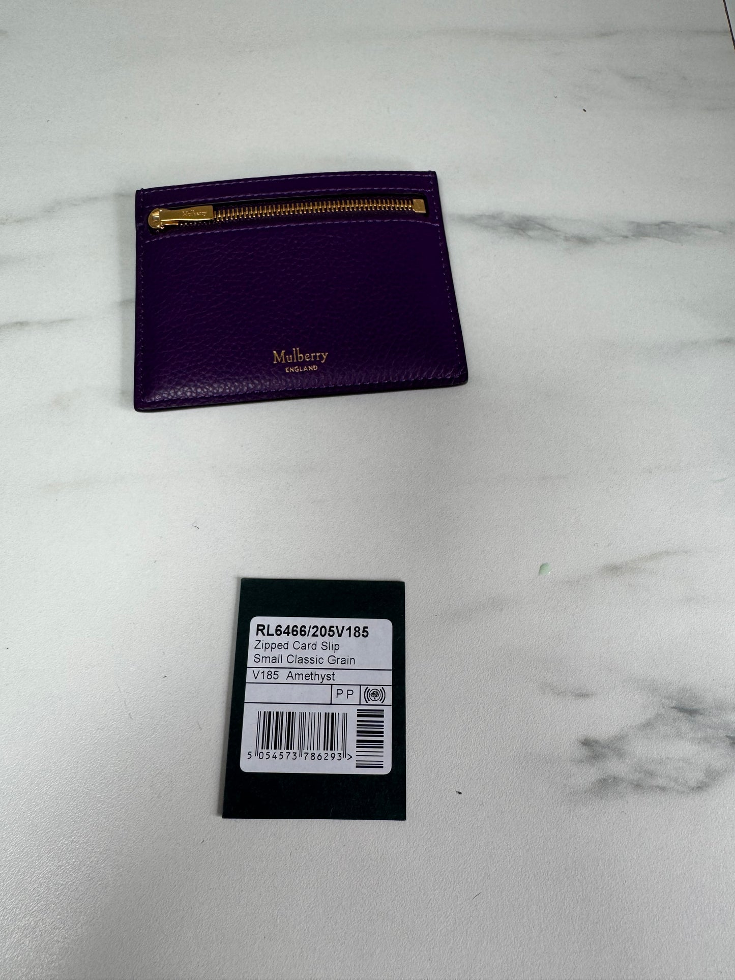 Mulberry Zipped Card Holder - Amethyst
