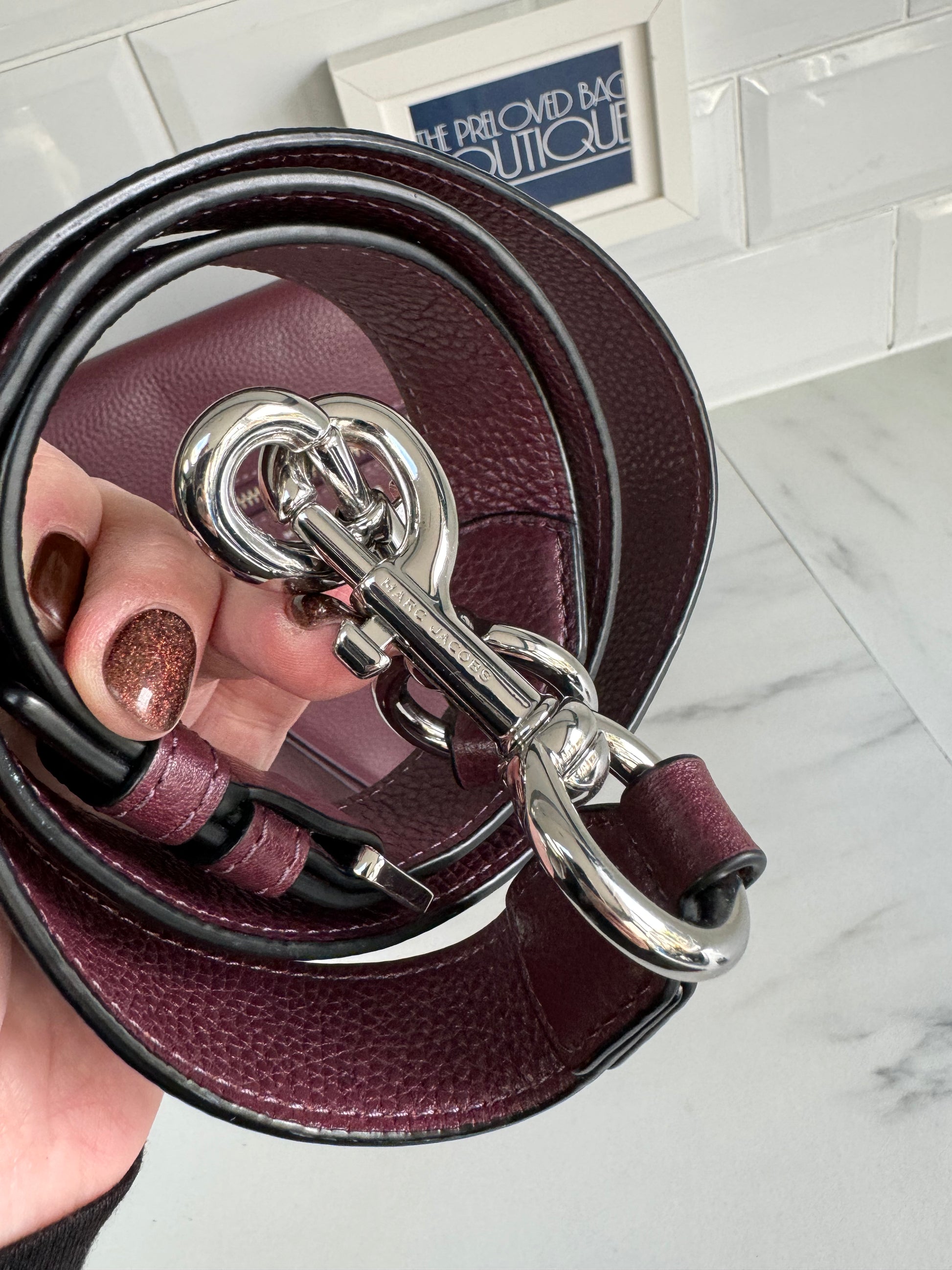 Marc Jacobs Nomad Saddle Bag Burgundy