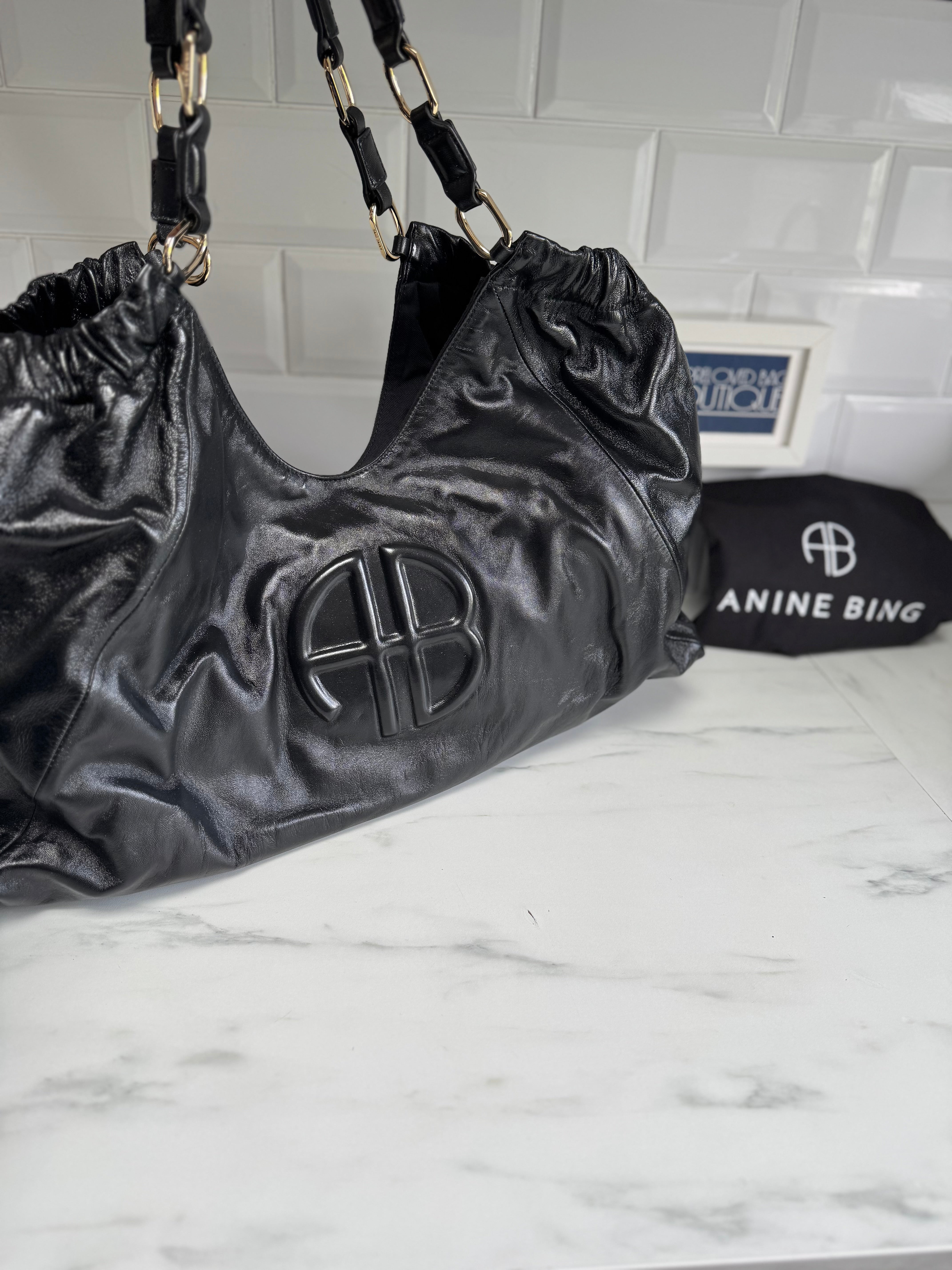 【関税込み】Kate Shopper Bag - Anine Bing - Leather - Black Anine Bing Kate Tote Bag - Black – The Preloved Bag Boutique