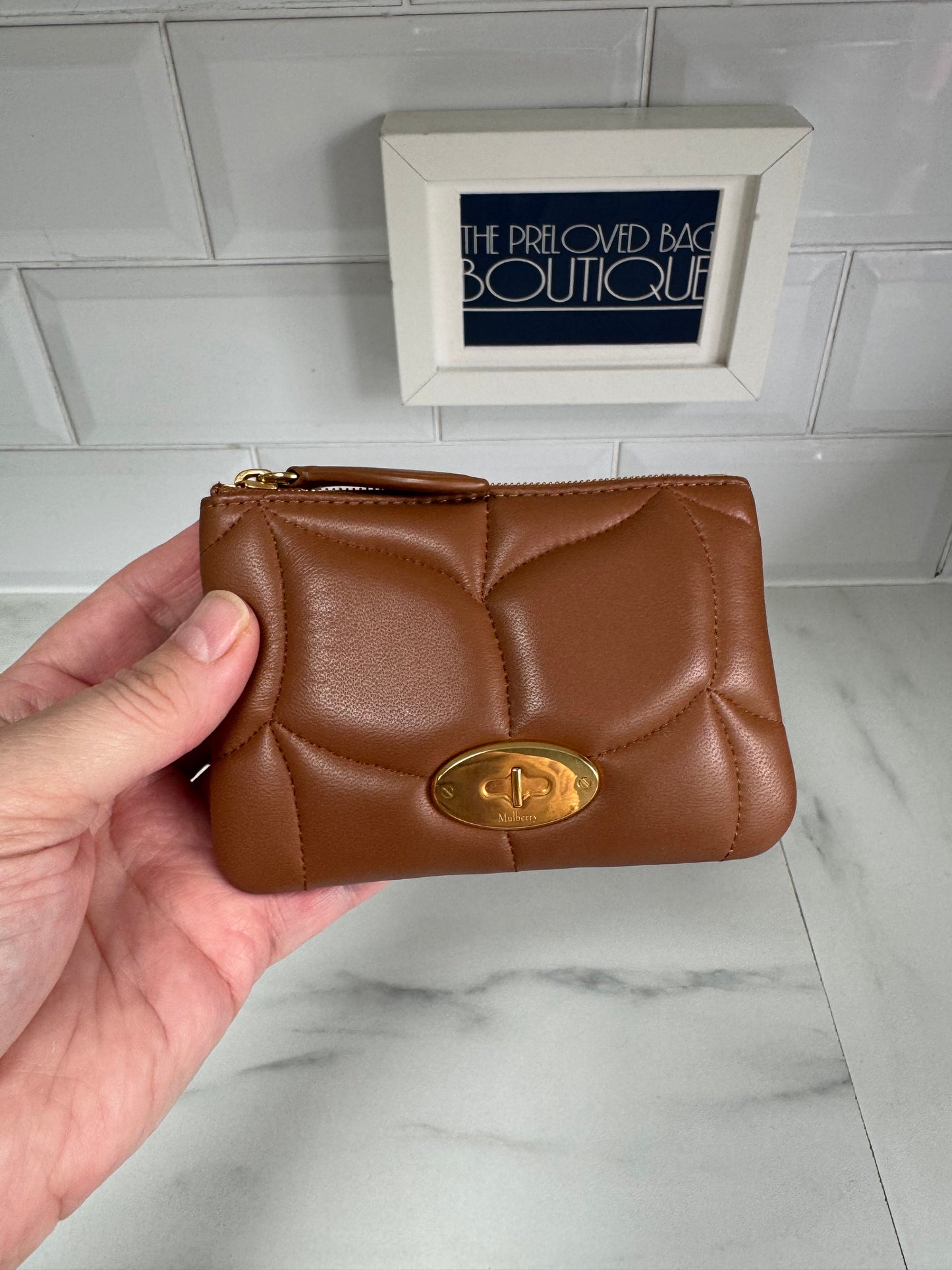 Mulberry Zipped Coin Purse - Tobacco