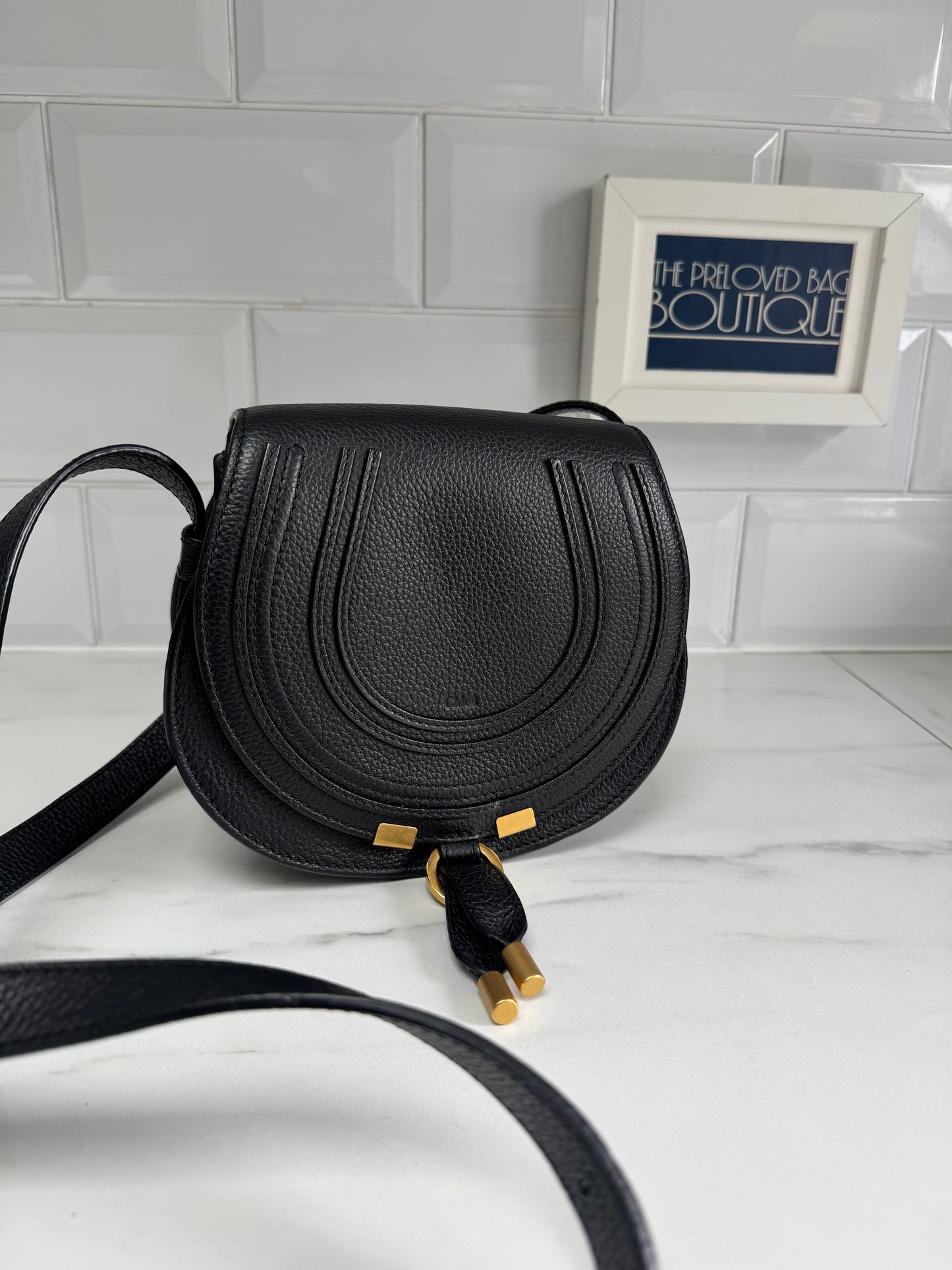 Chloé Small Marcie Saddle Bag - Black