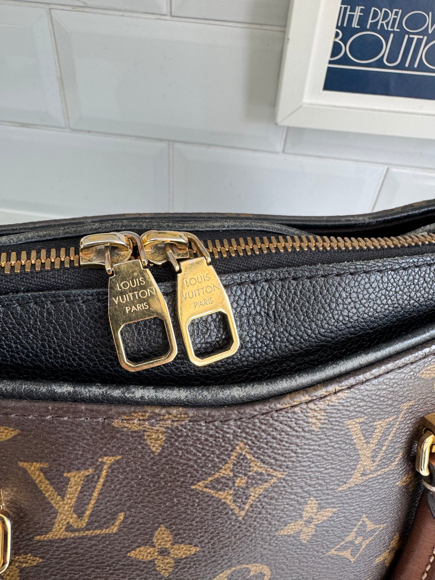 Louis Vuitton Pallas Noir Shoulder Bag - Monogram Brown