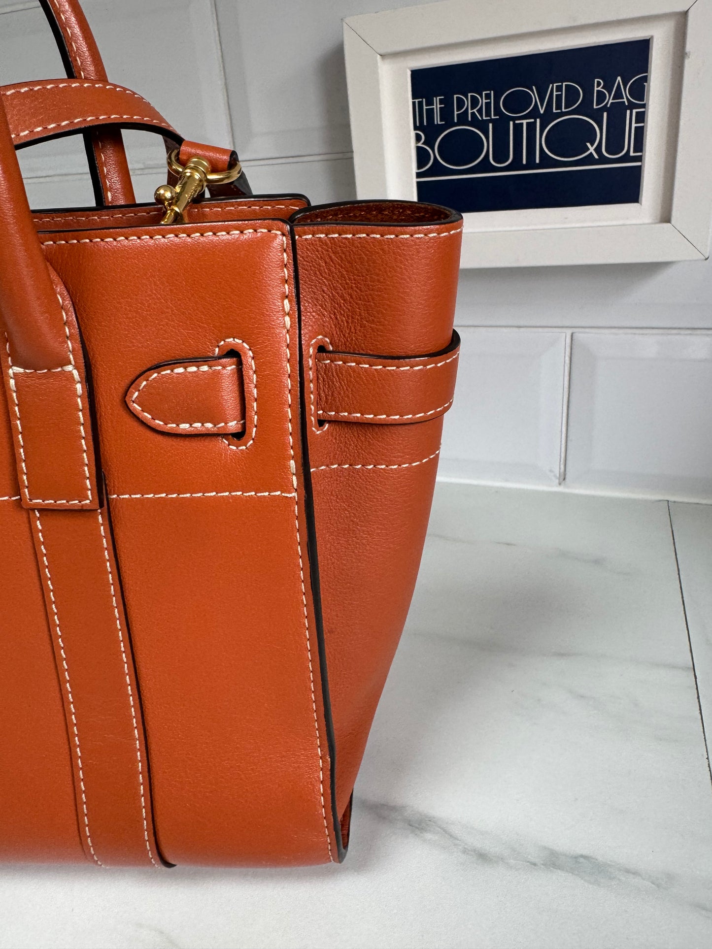 Mulberry Small Zipped Bayswater - Rust