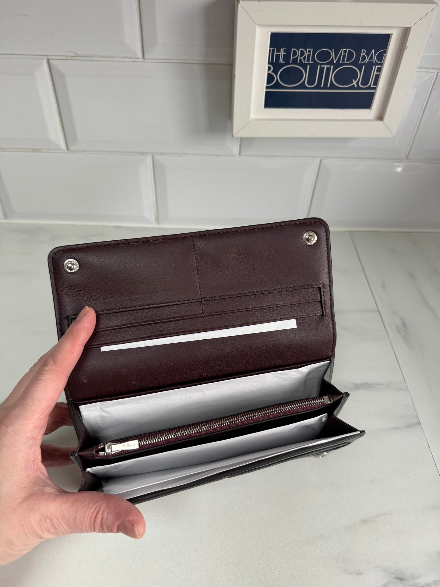 Mulberry Continental Wallet - Charcoal Grey