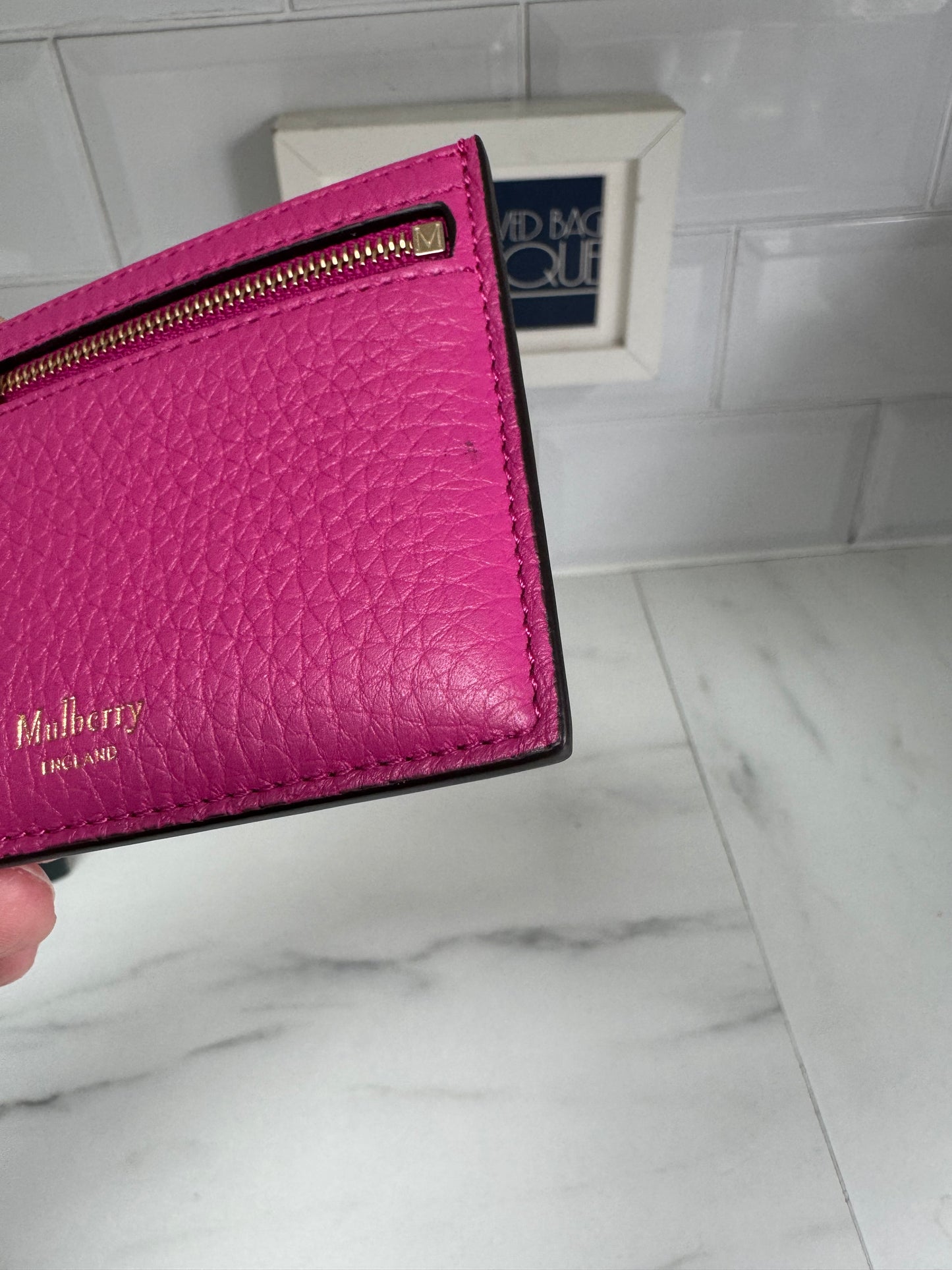 Mulberry Zipped Card Holder - Pink
