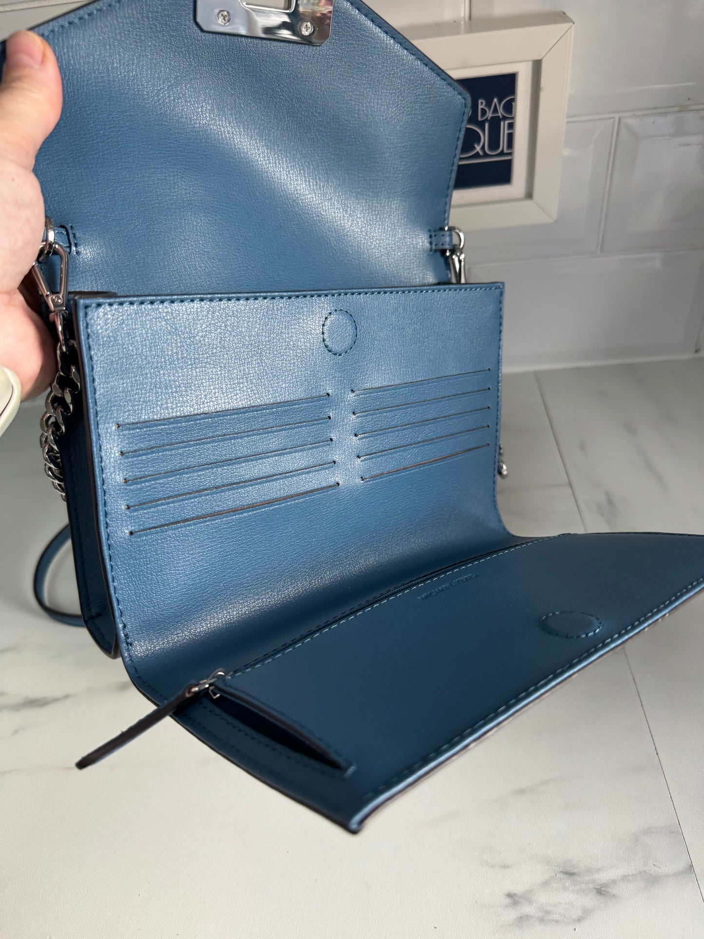 Michael Kors Kinsley WOC - Denim Blue