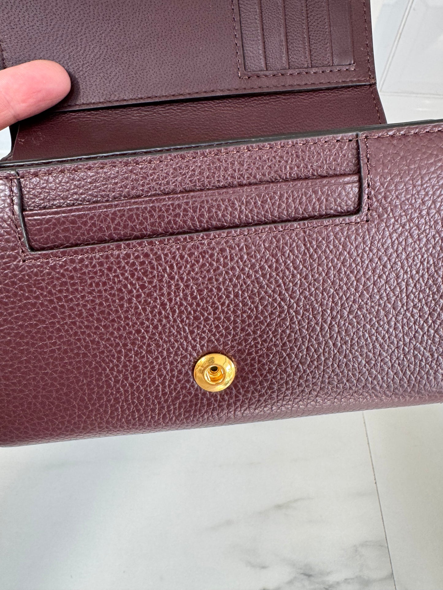 Mulberry Medium Continental French Purse - Oxblood