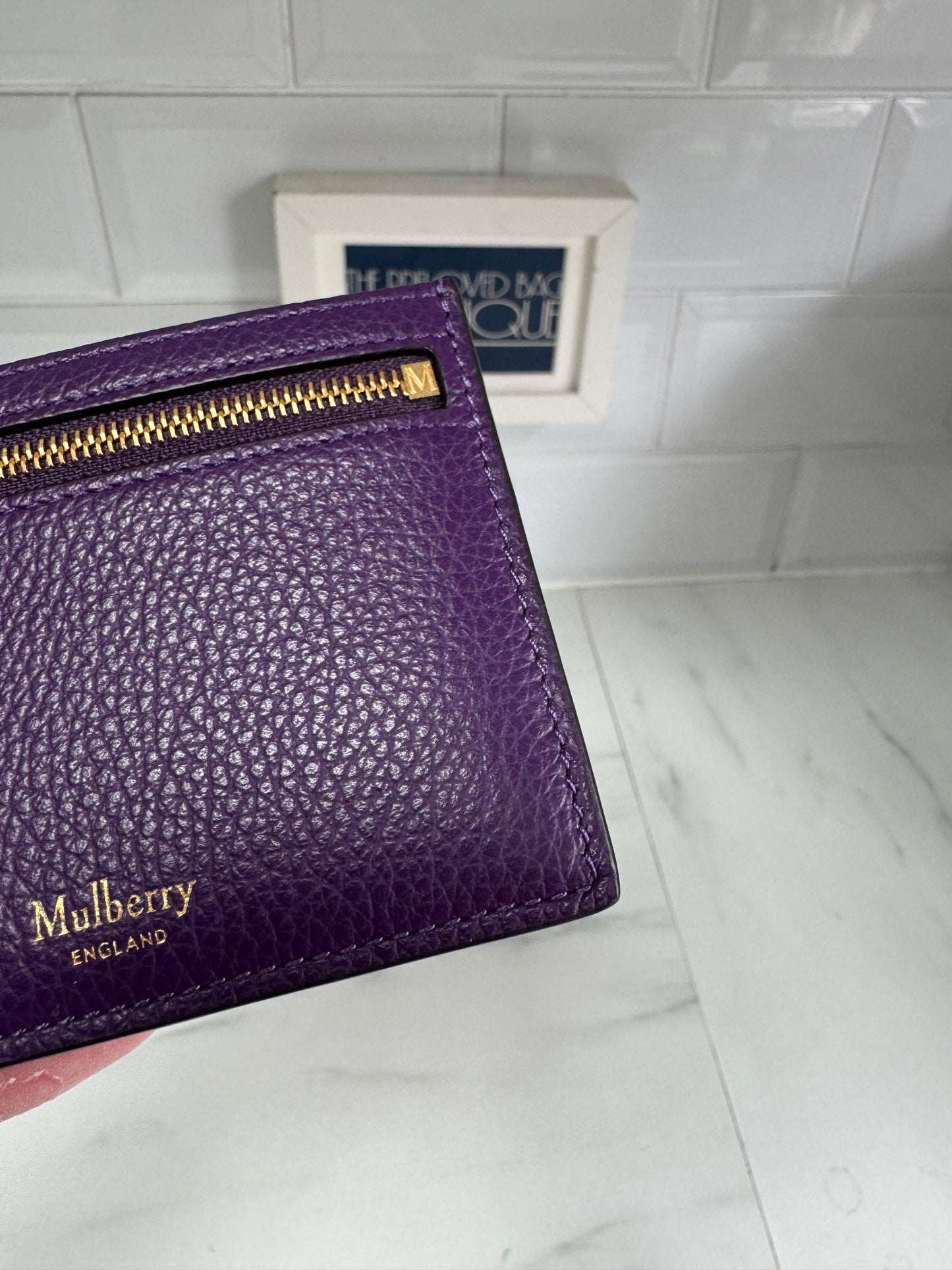 Mulberry Zipped Card Holder - Amethyst