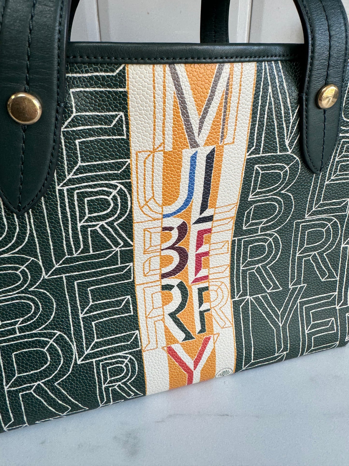 Mulberry Eco Scotchgrain Typography Tote - Multicolour