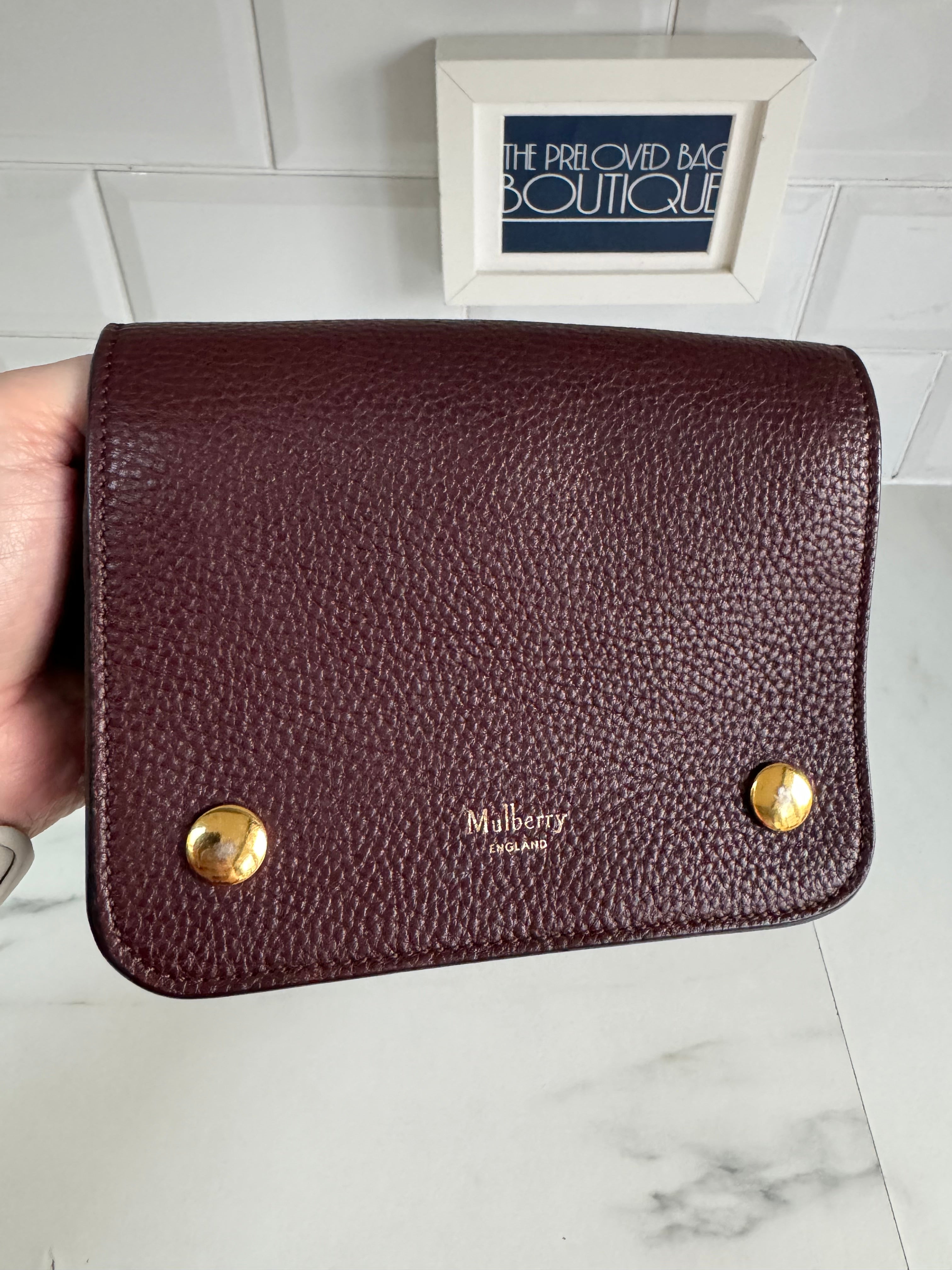 Medium Continental French Purse | Oxblood Small Classic Grain | Classic  Small Leather Goods | Mulberry