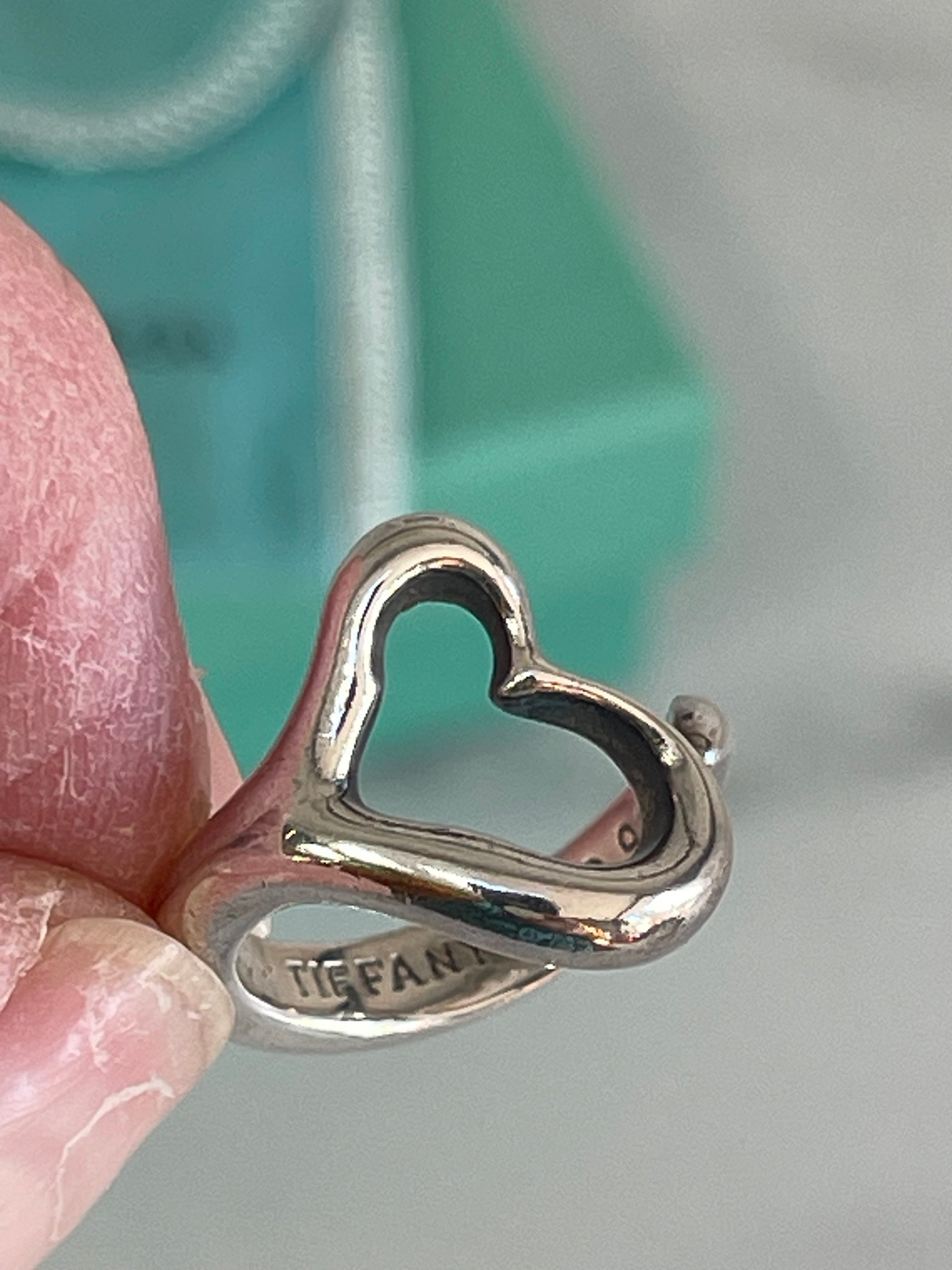 Sterling silver sale open heart ring