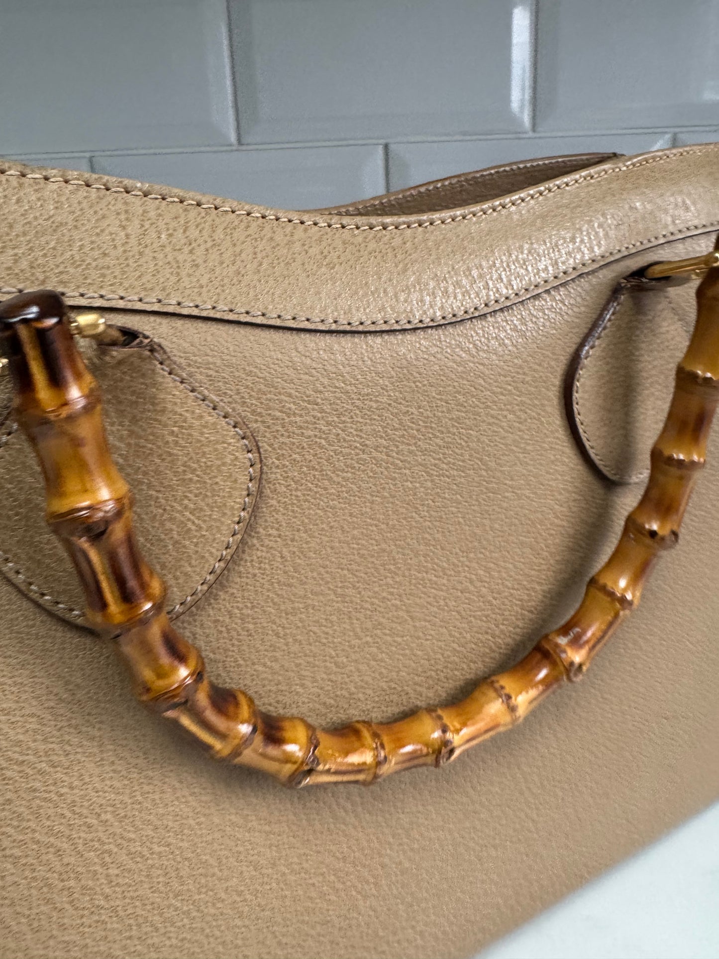 Gucci Bamboo Diana Tote - Toffee