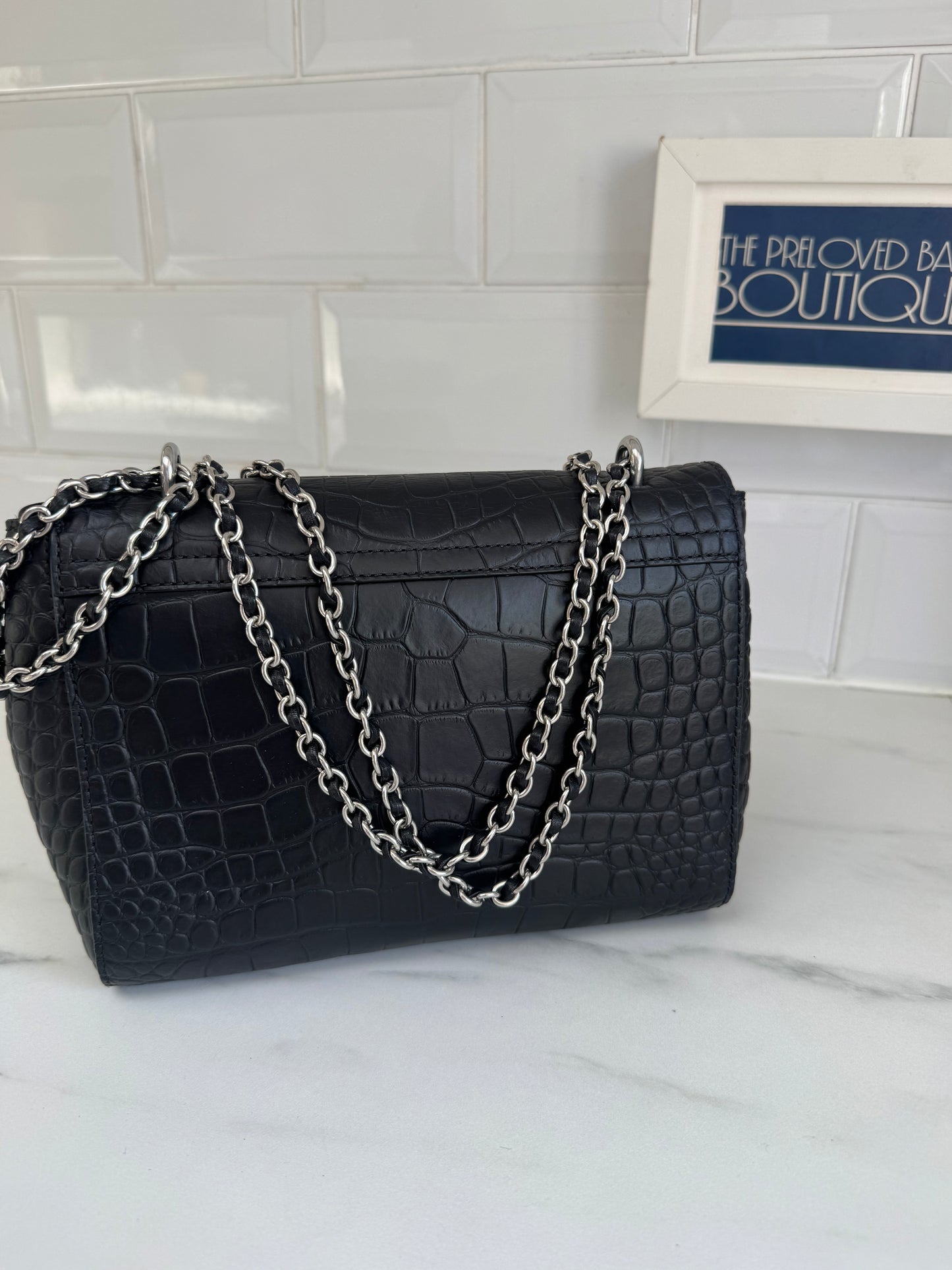 Mulberry Regular Lily -Black Croc
