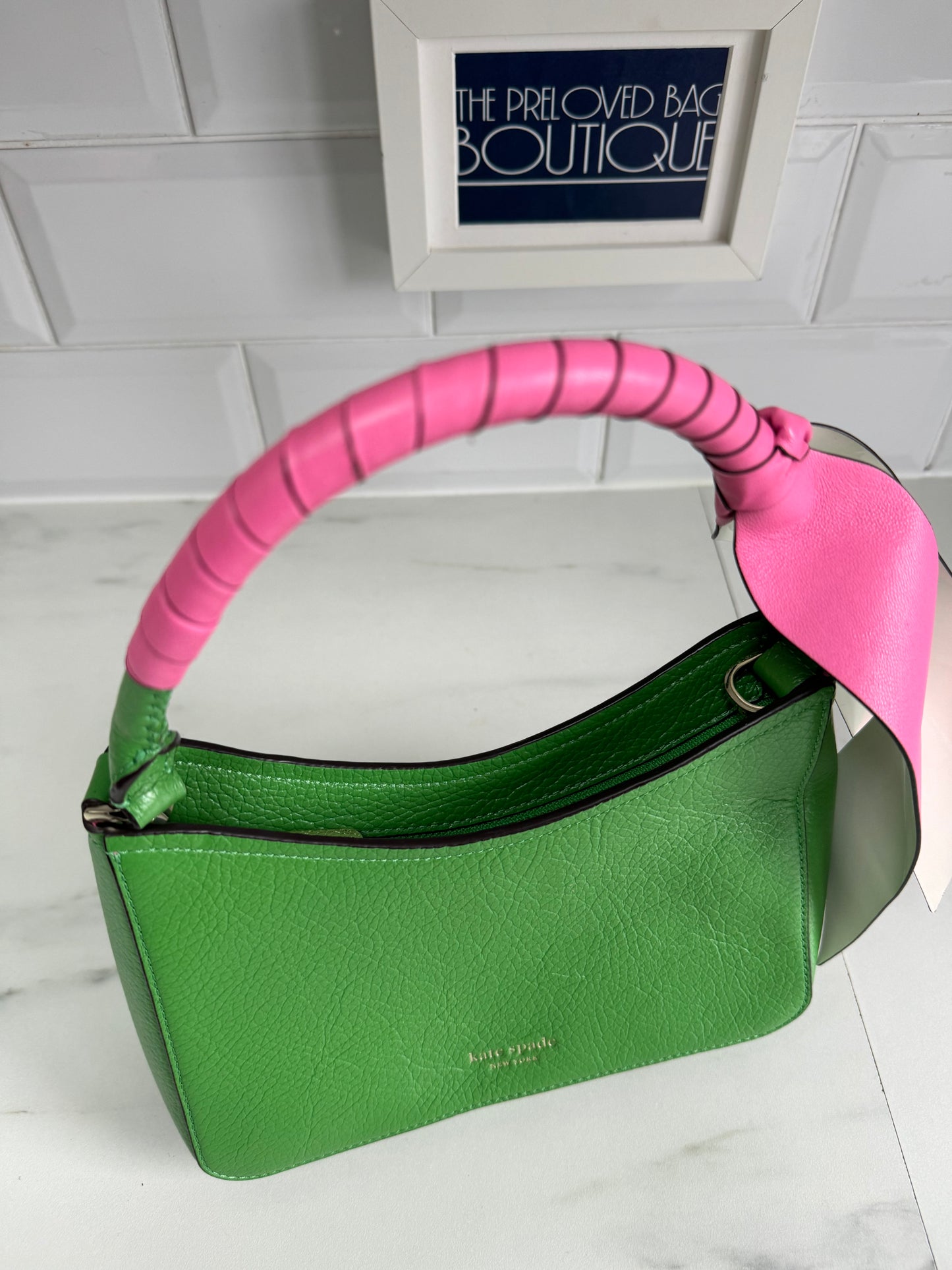 Kate Spade Dolly Small Sweet Pea Shoulder Bag - Green & Pink