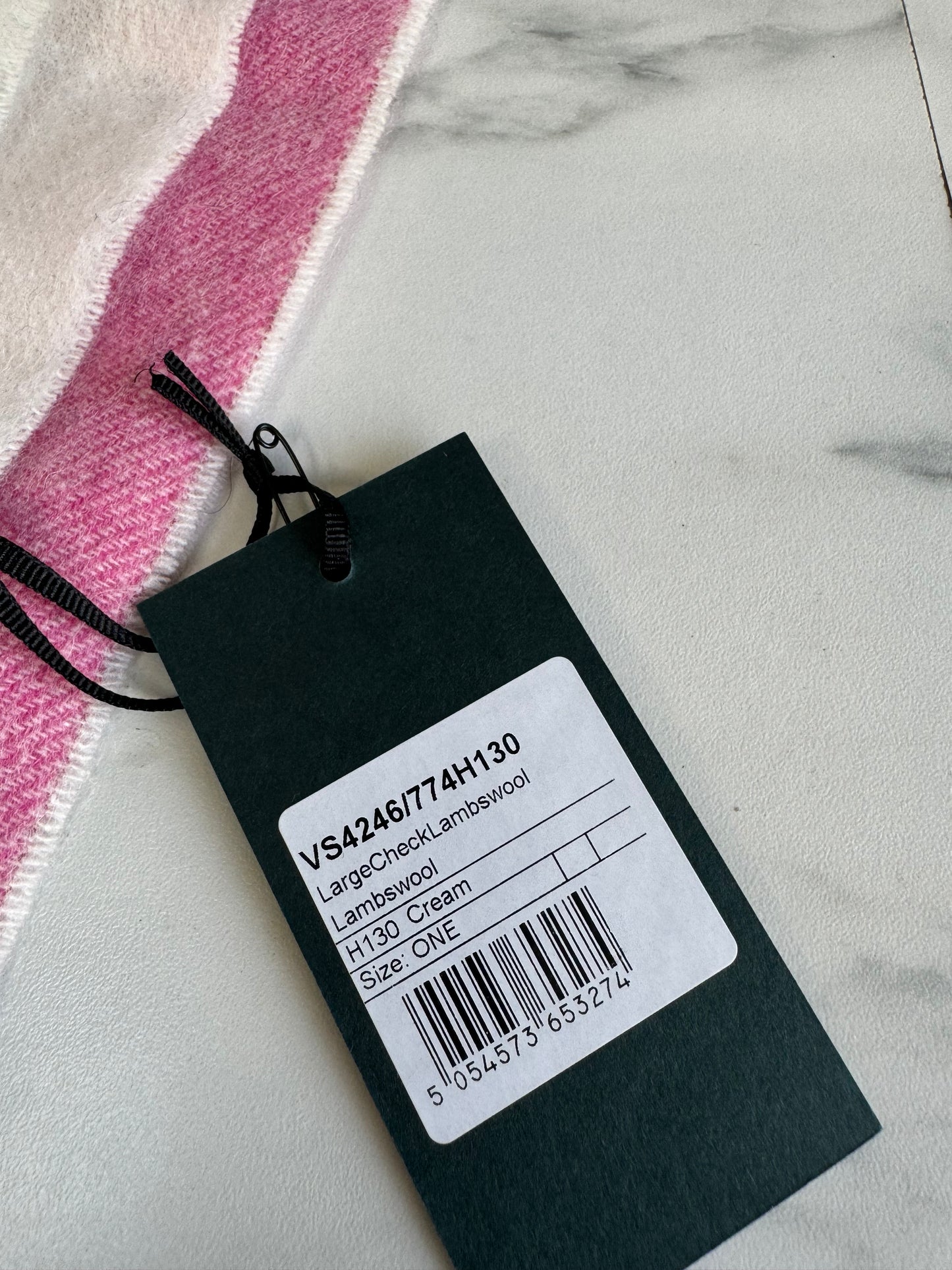 Mulberry Large Scarf - White, Pink & Green