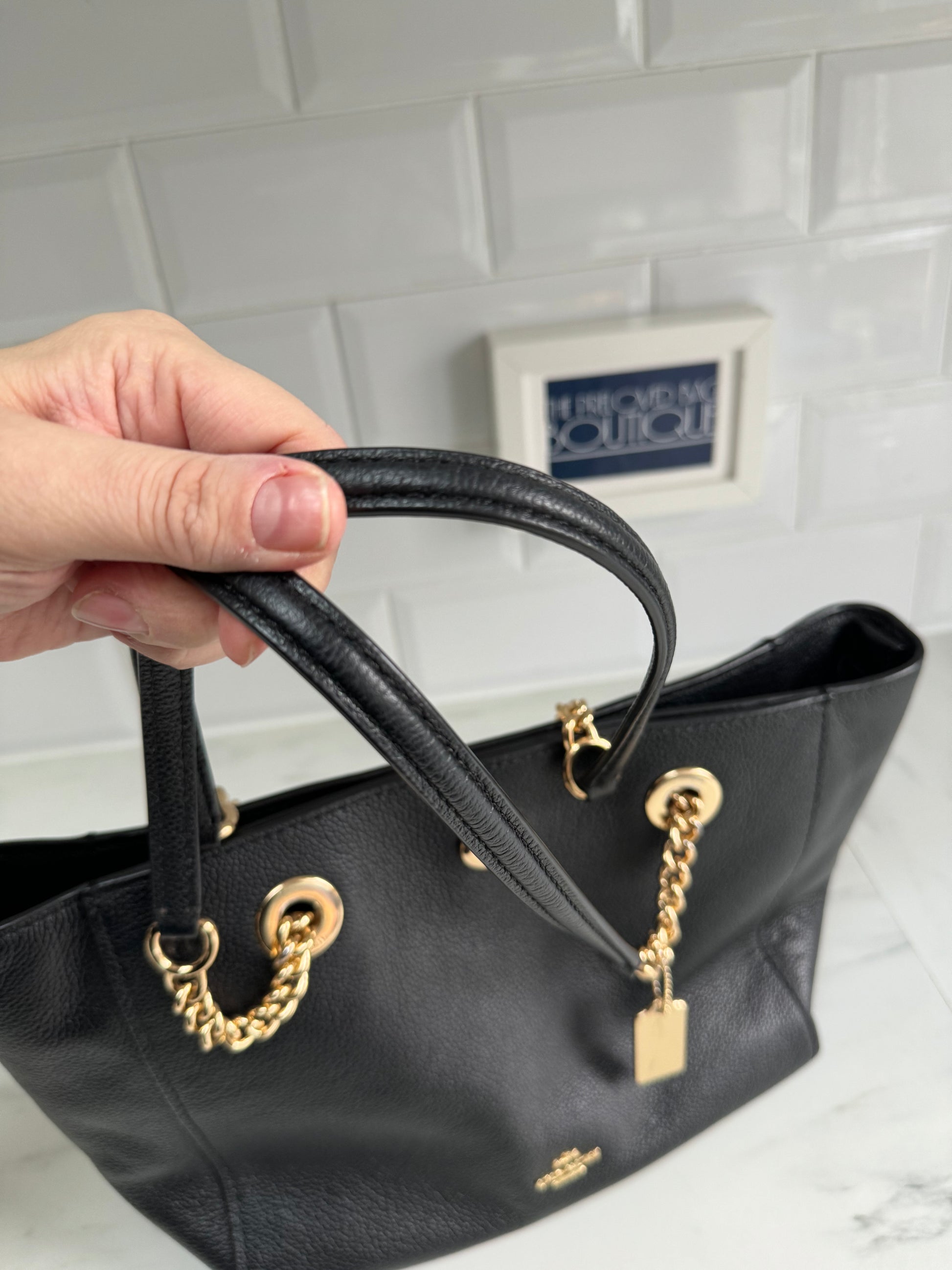 Coach Turnlock Tote Black The Preloved Bag Boutique
