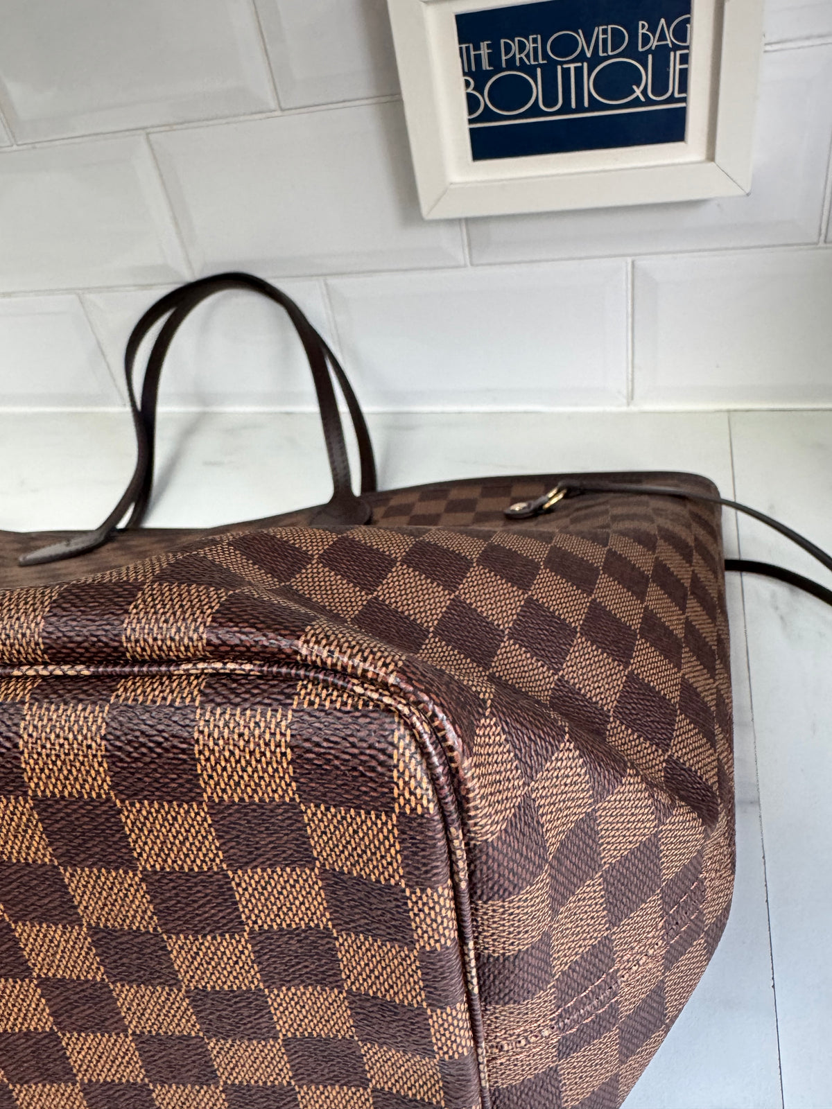 Louis Vuitton GM Neverfull Bag and Pouch - Brown Damier Ebene