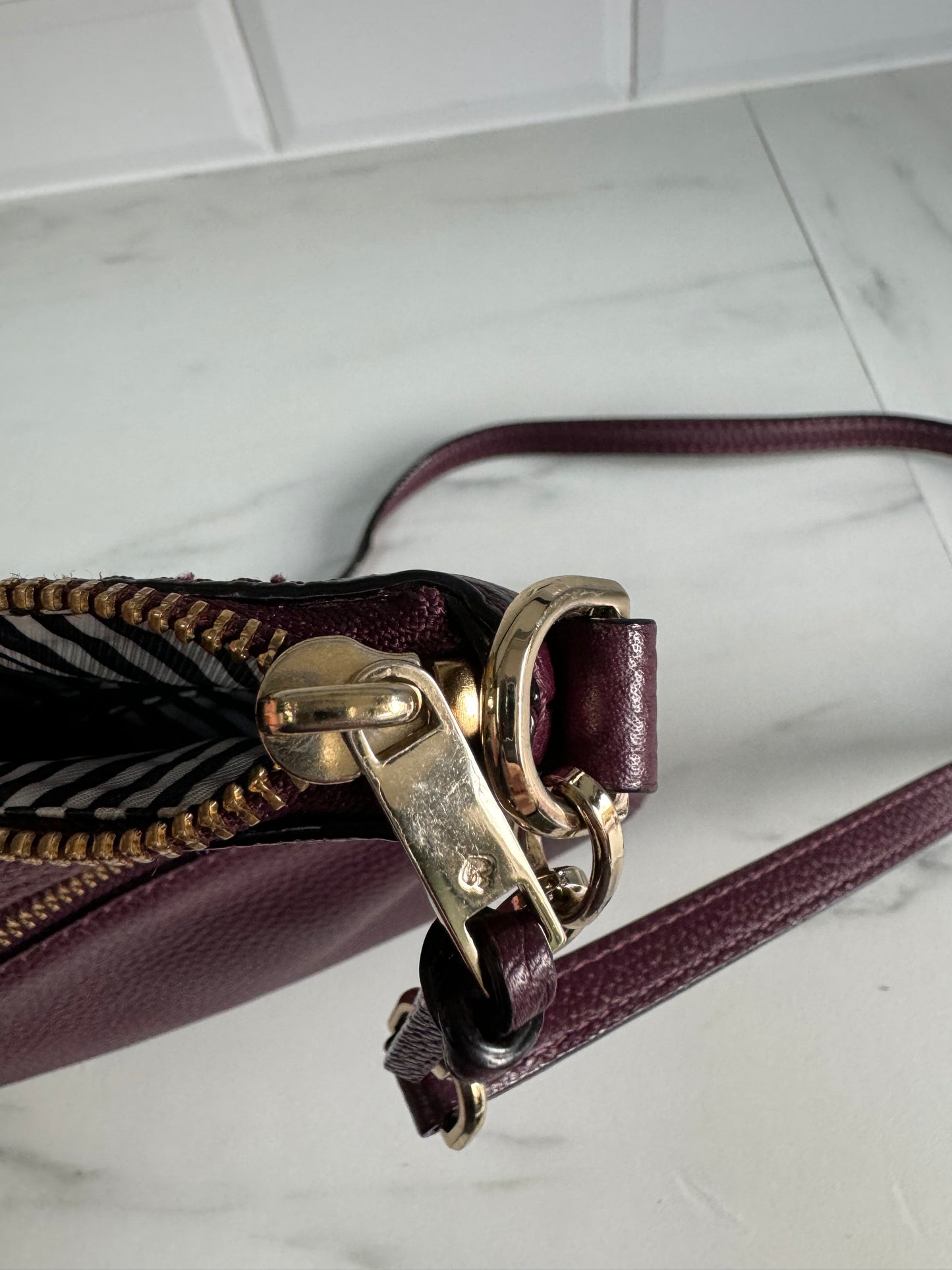 Kate Spade Crossbody Messenger Bag - Burgundy