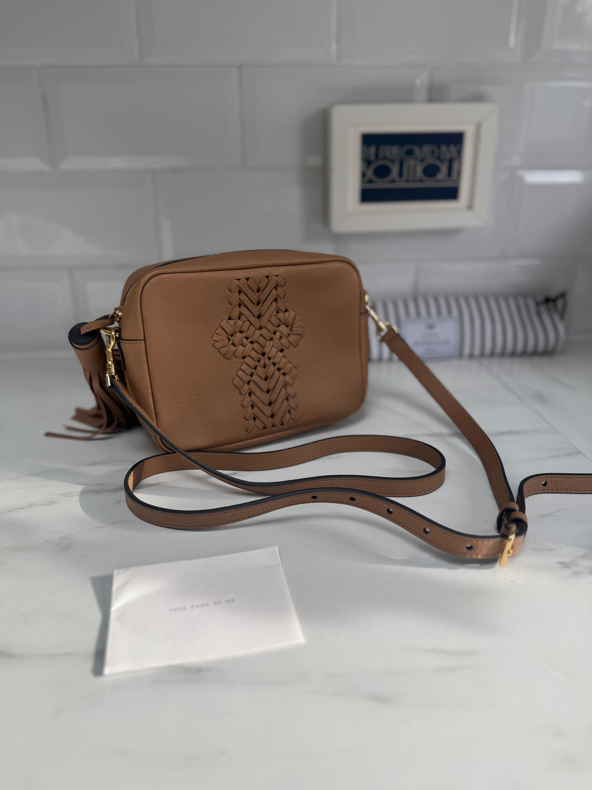 Anya Hindmarch Neeson Tassel Camera Bag - Burnt Sugar
