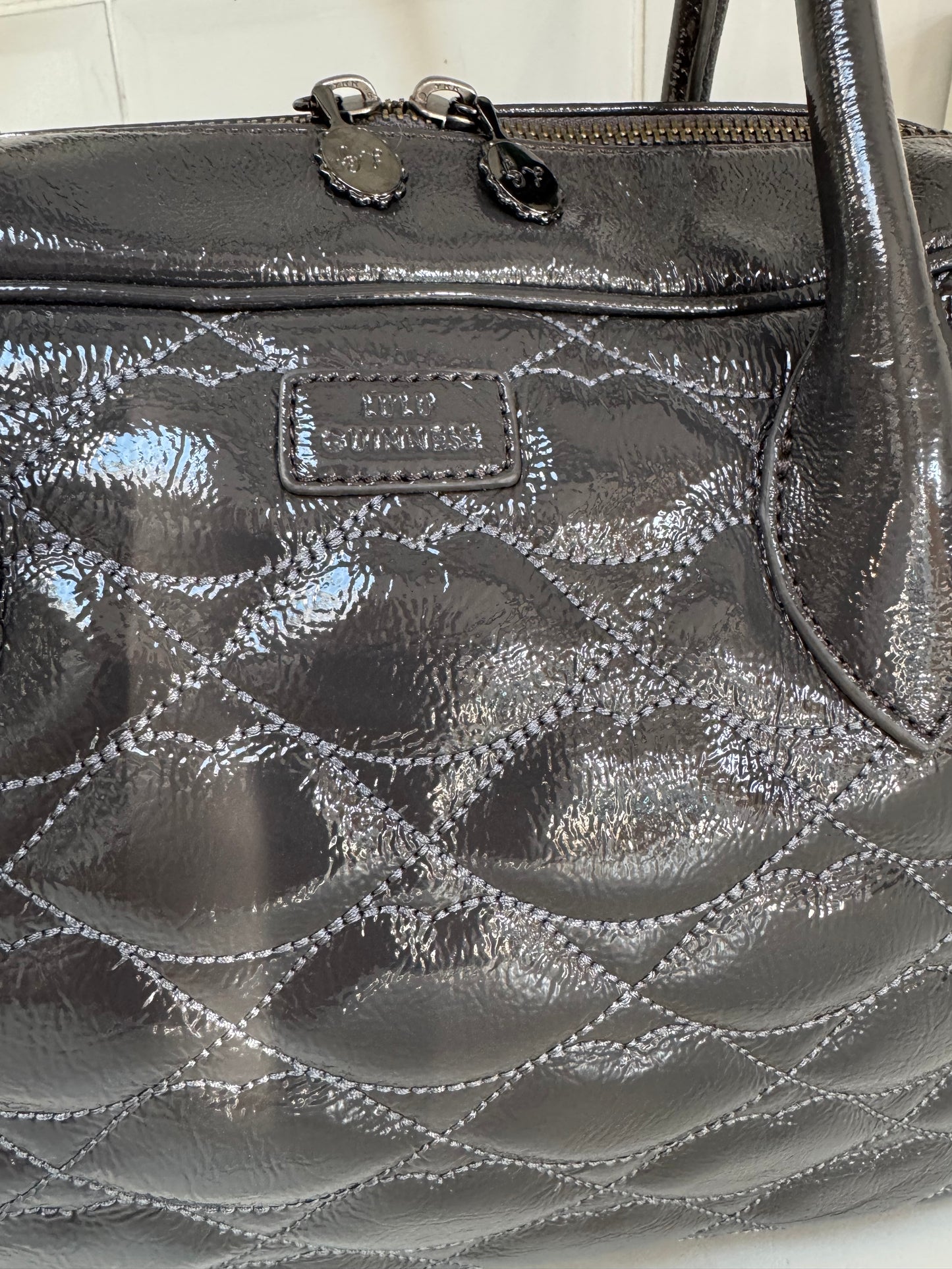 Lulu Guinness “Lips” Jenny Tote - Grey