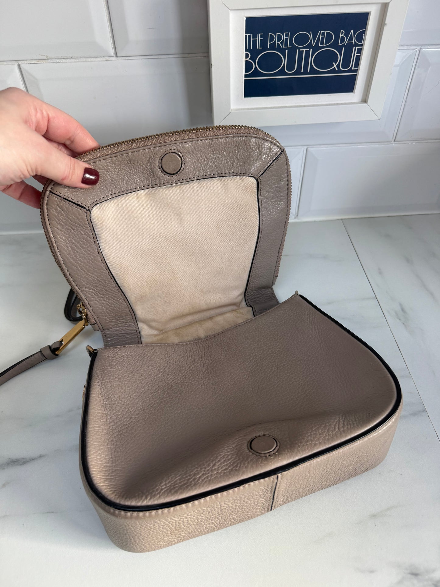 Marc Jacobs Nomad Recruit Small Saddle Bag - Grey