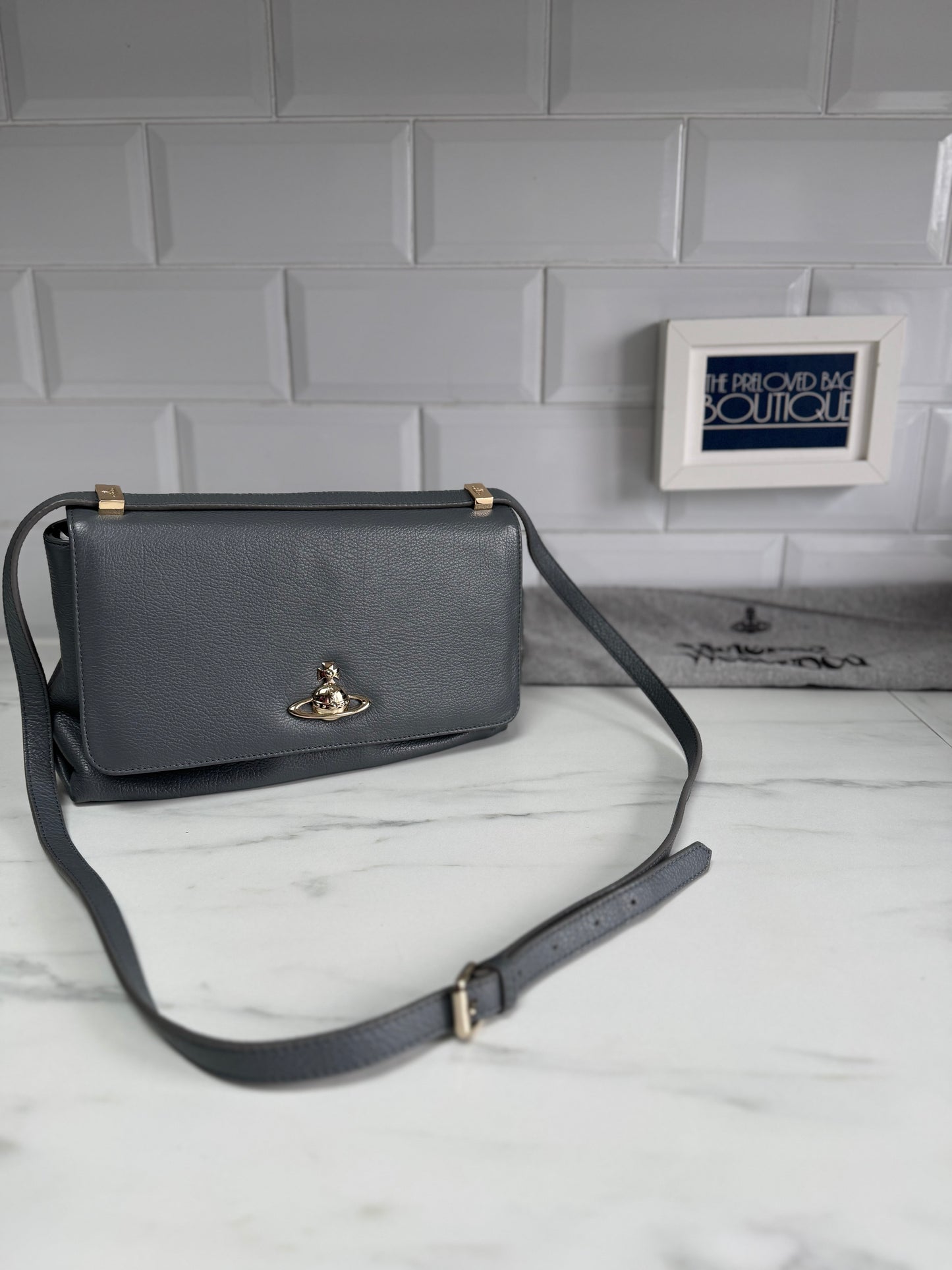 Vivienne Westwood “Balmoral” Shoulder Bag - Grey