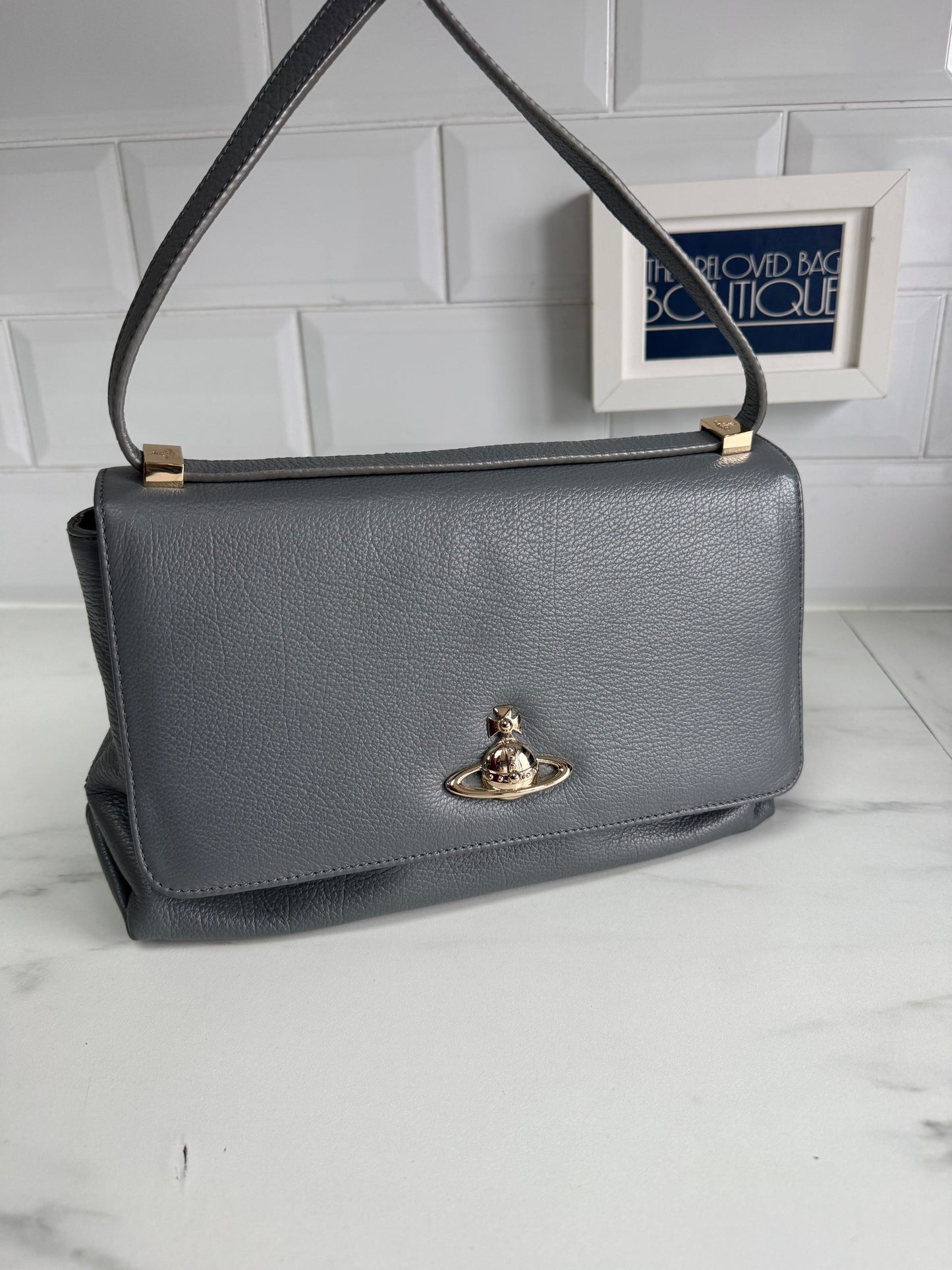 Vivienne Westwood “Balmoral” Shoulder Bag - Grey