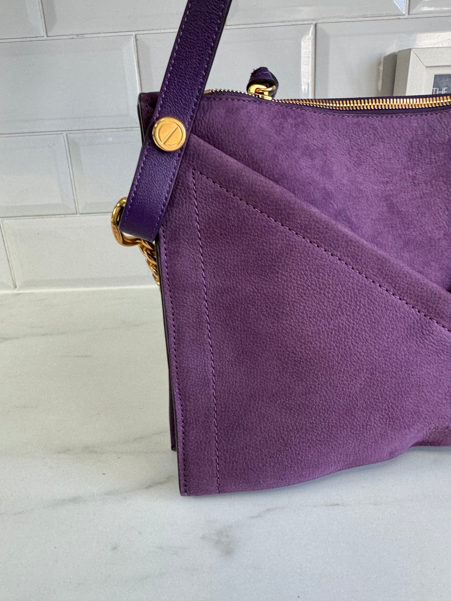 Mulberry M Zipped Pouch - Amethyst