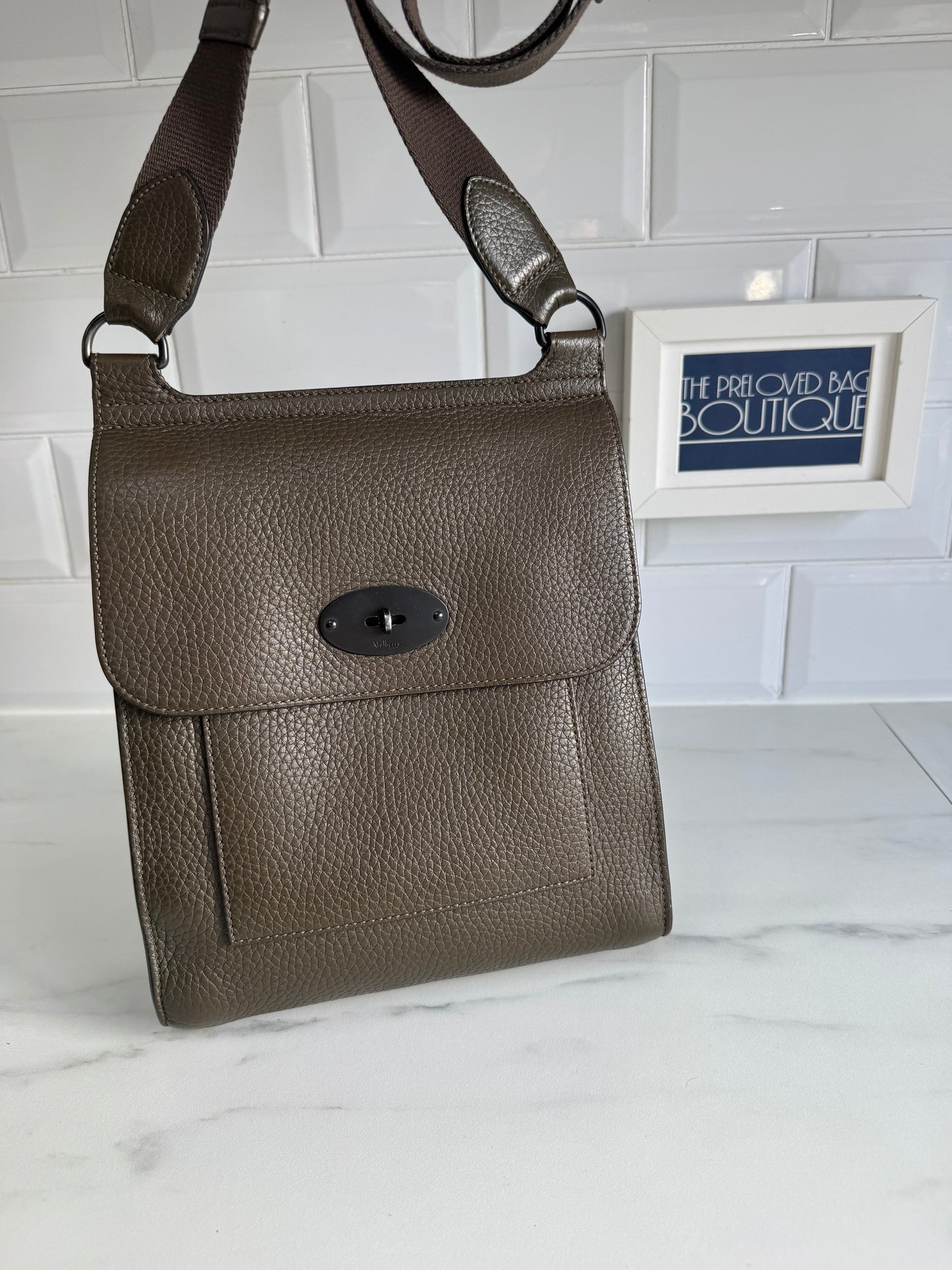 Mulberry Small Antony - Dark Palm