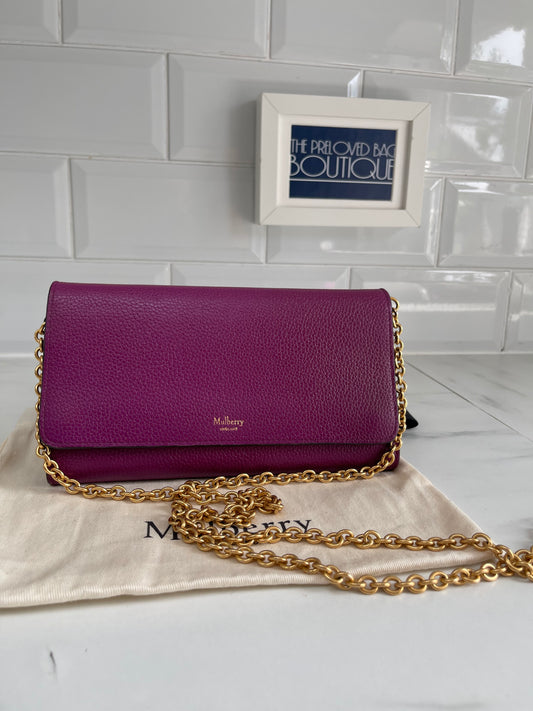 Mulberry Wallet on a Chain - Violet