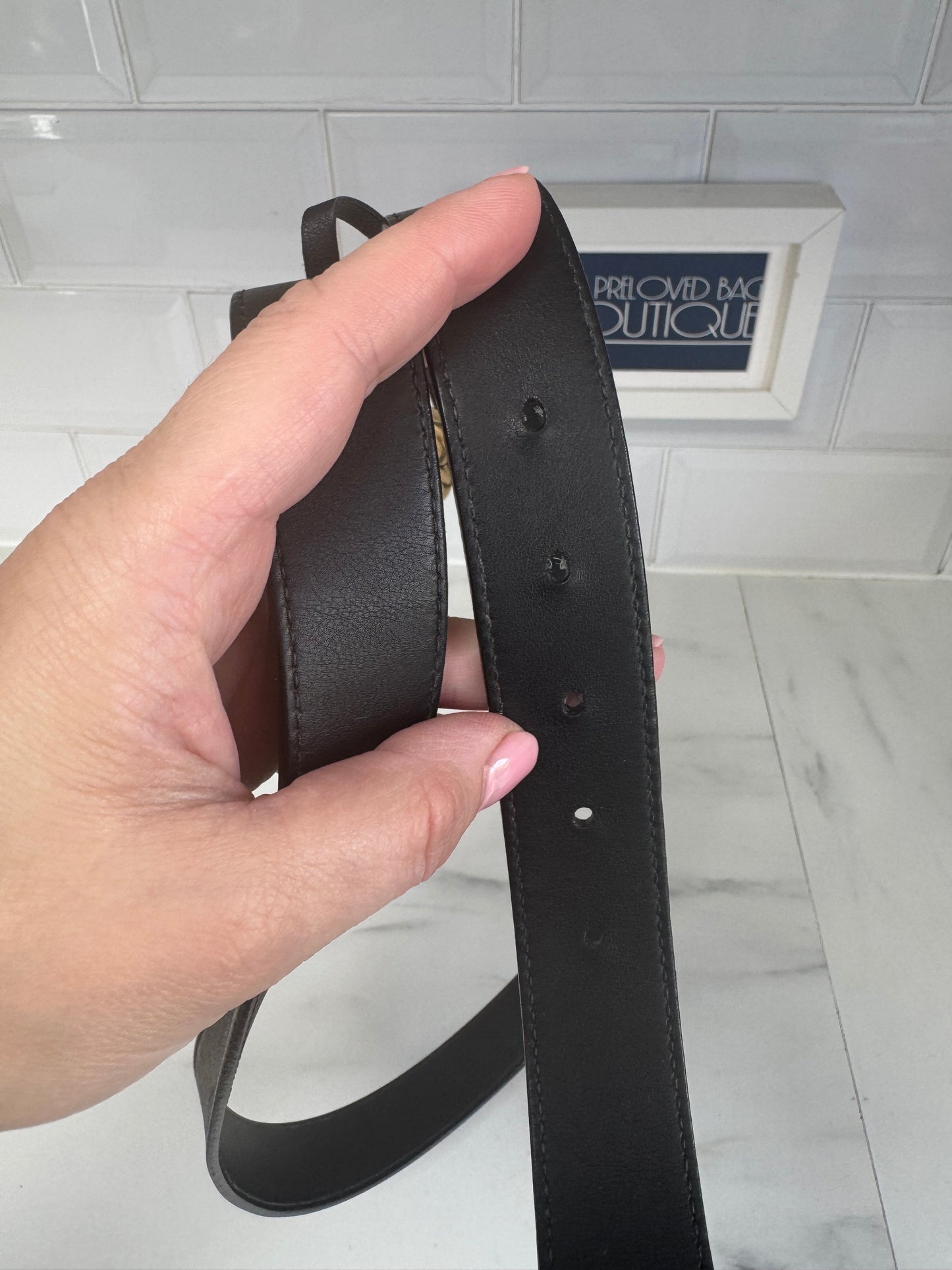 Gucci Marmont Wide Belt (3) - Black